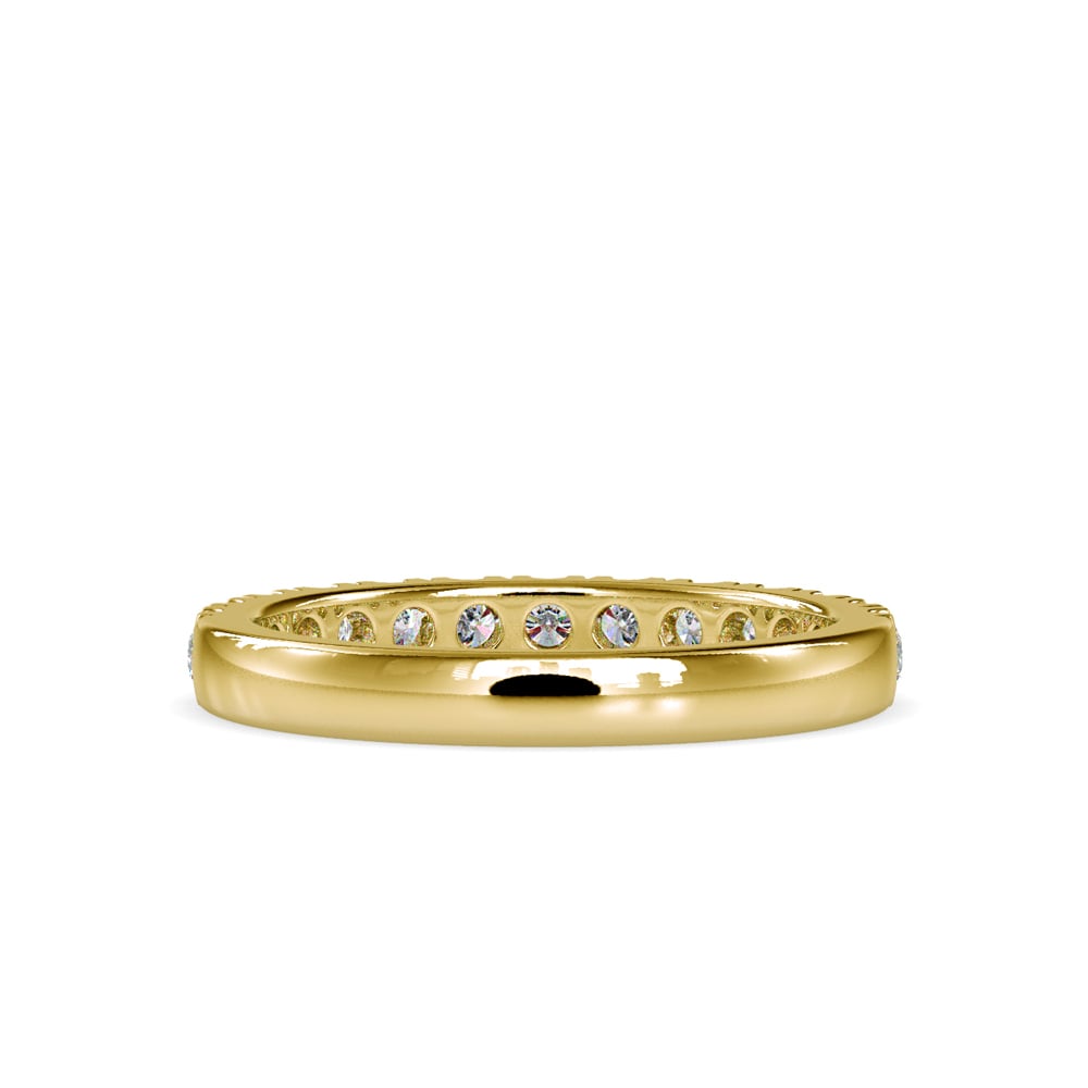 Round Square Prong Wedding Band