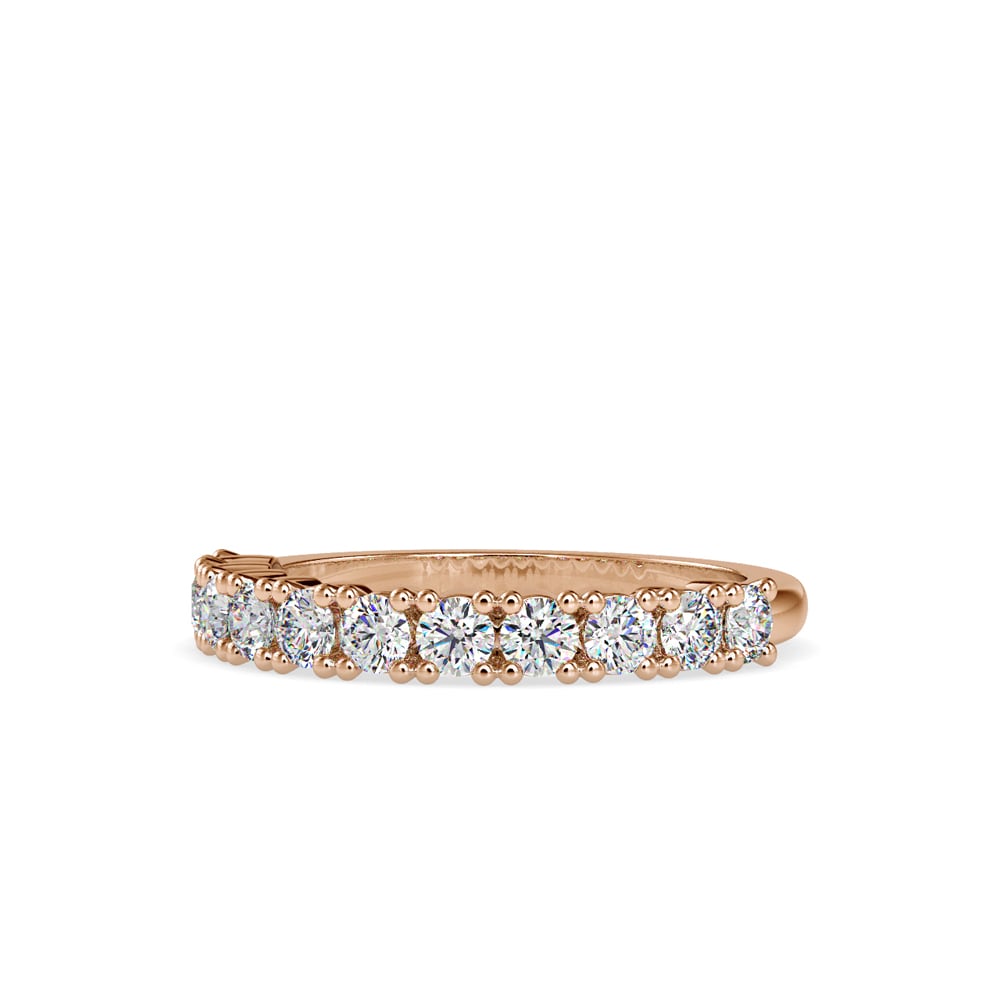 Round Prong Set Wedding Band