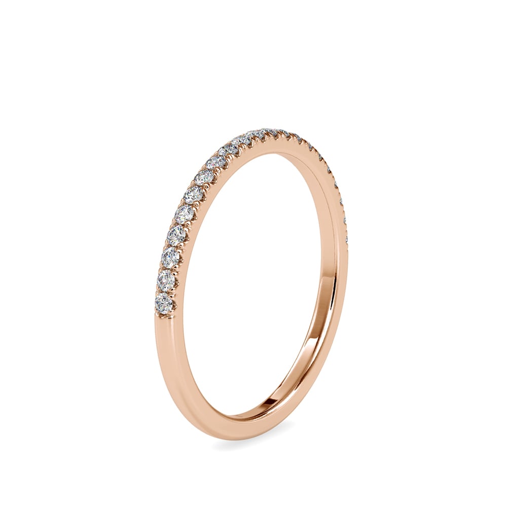 Round Embed Anniversary Ring