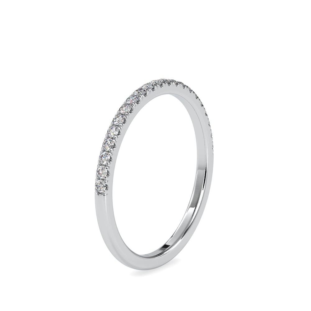 Round Embed Anniversary Ring