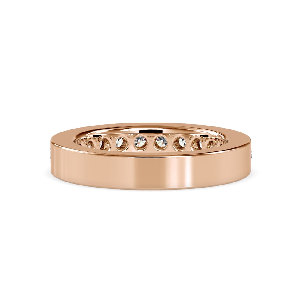 Round Channel Set Wedding Band
