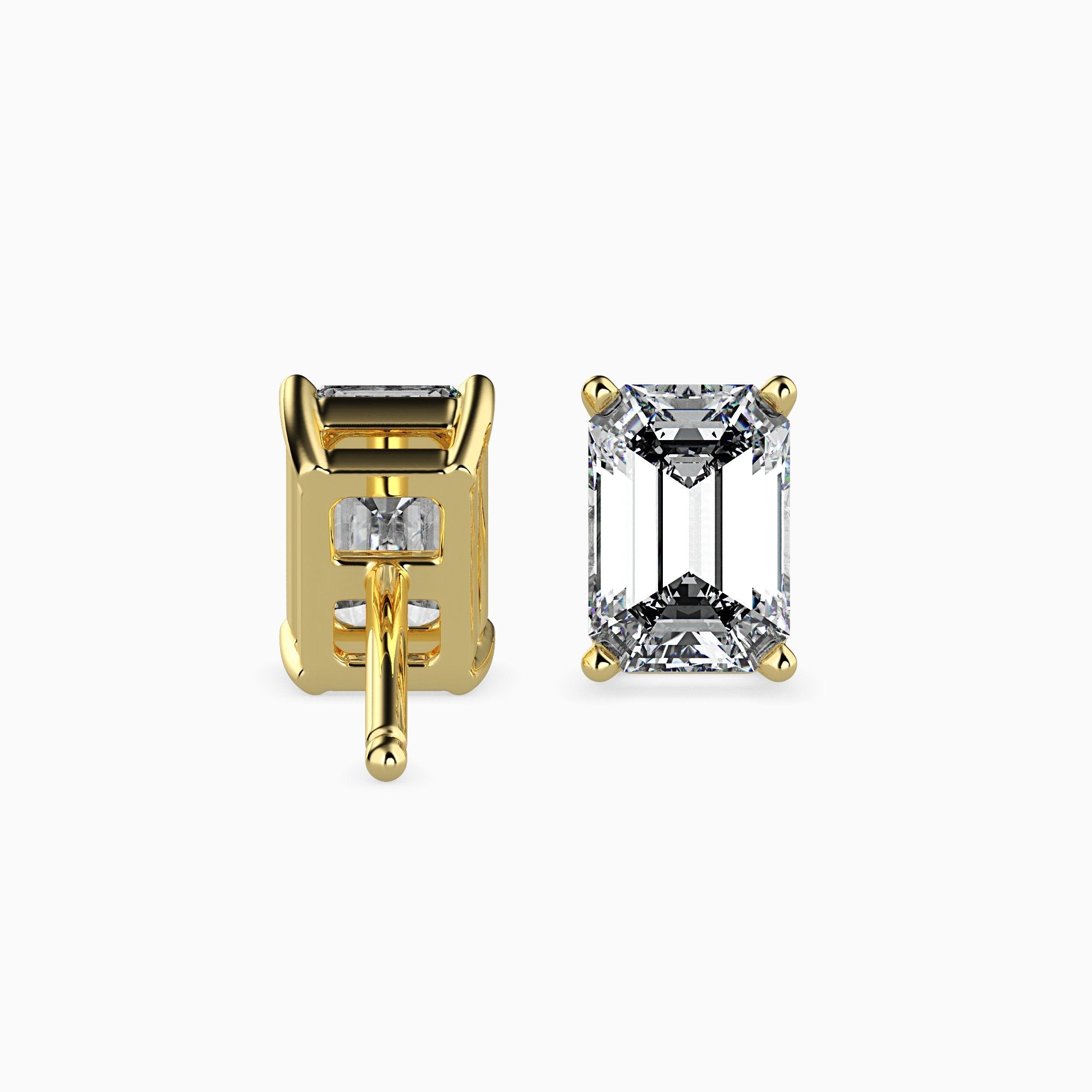 2 ctw Solitaire Emerald Studs