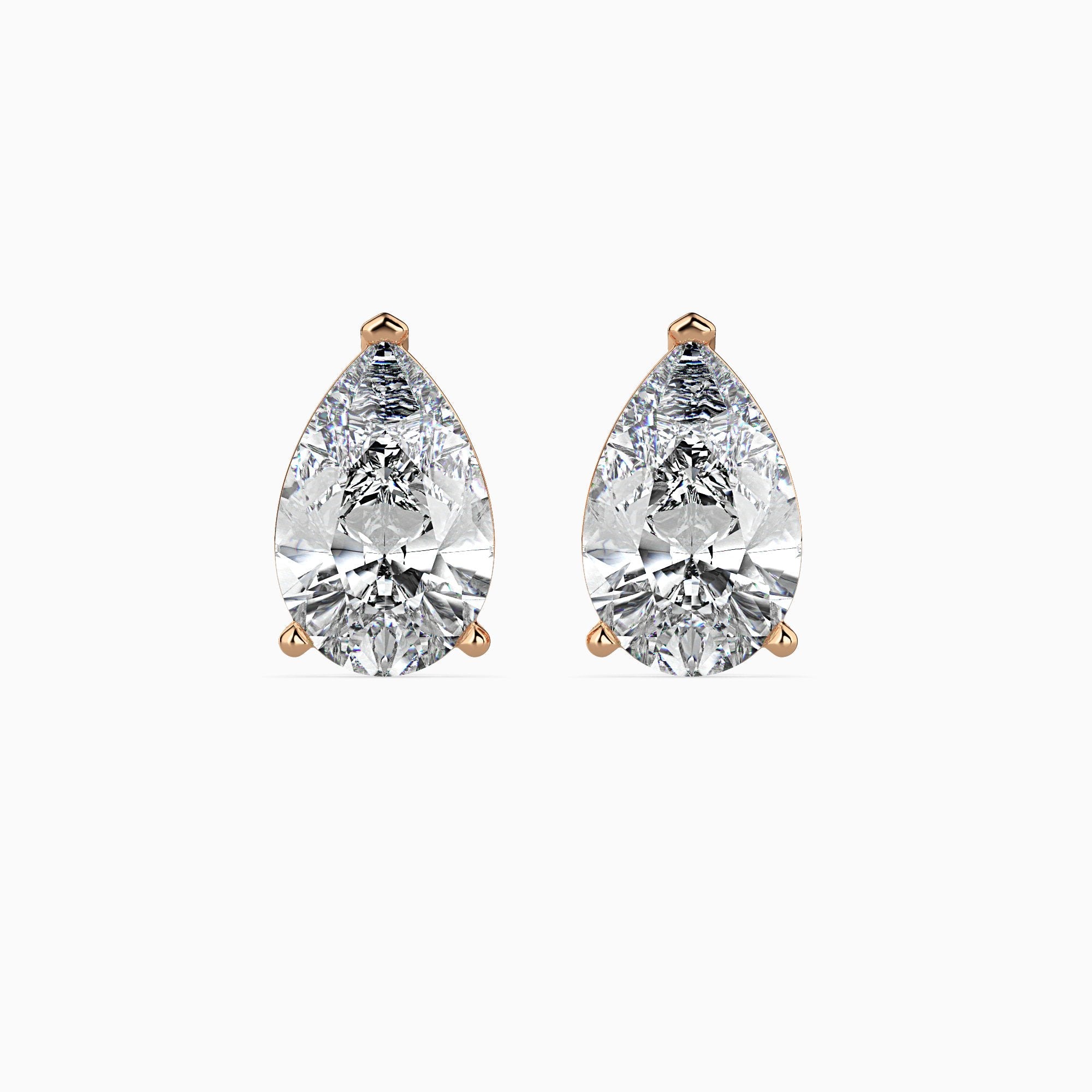 Boucles d'oreilles poires Solitaire Megan