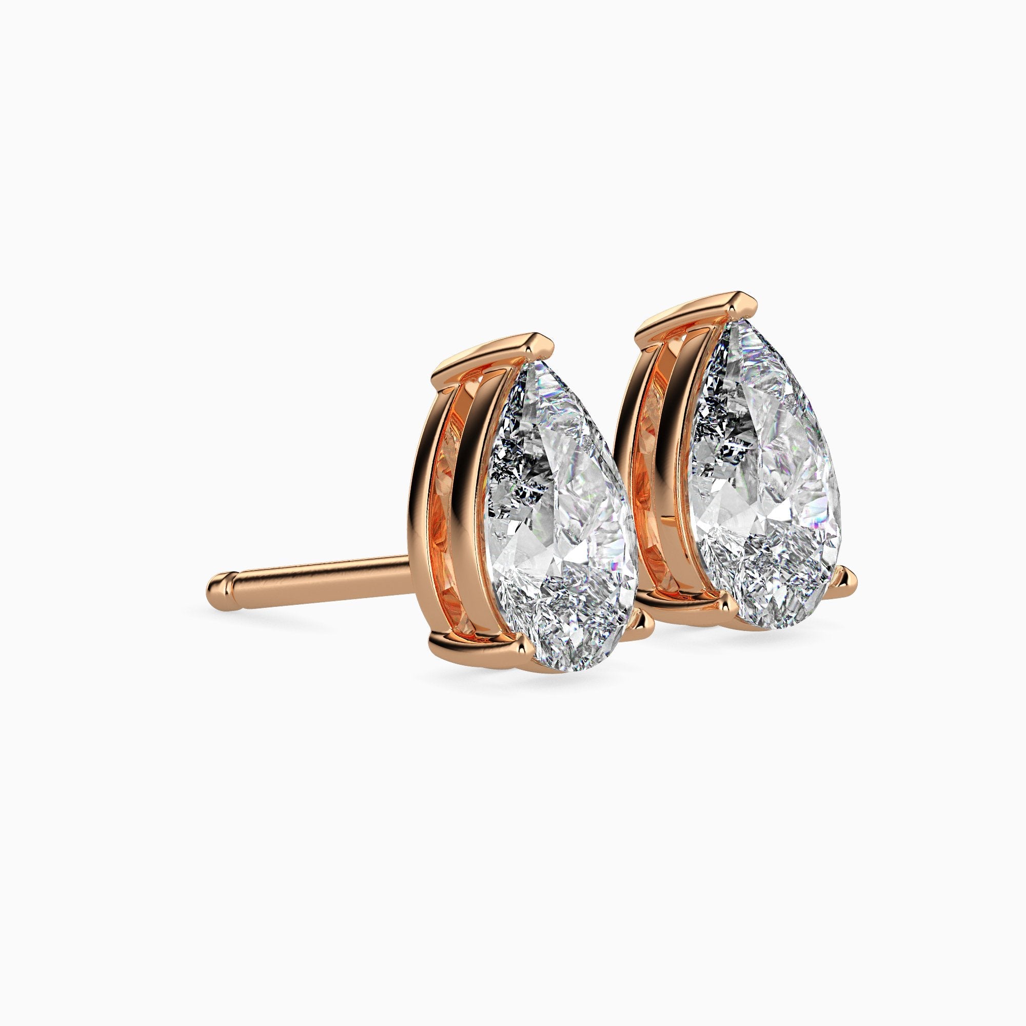 Boucles d'oreilles poires Solitaire Megan