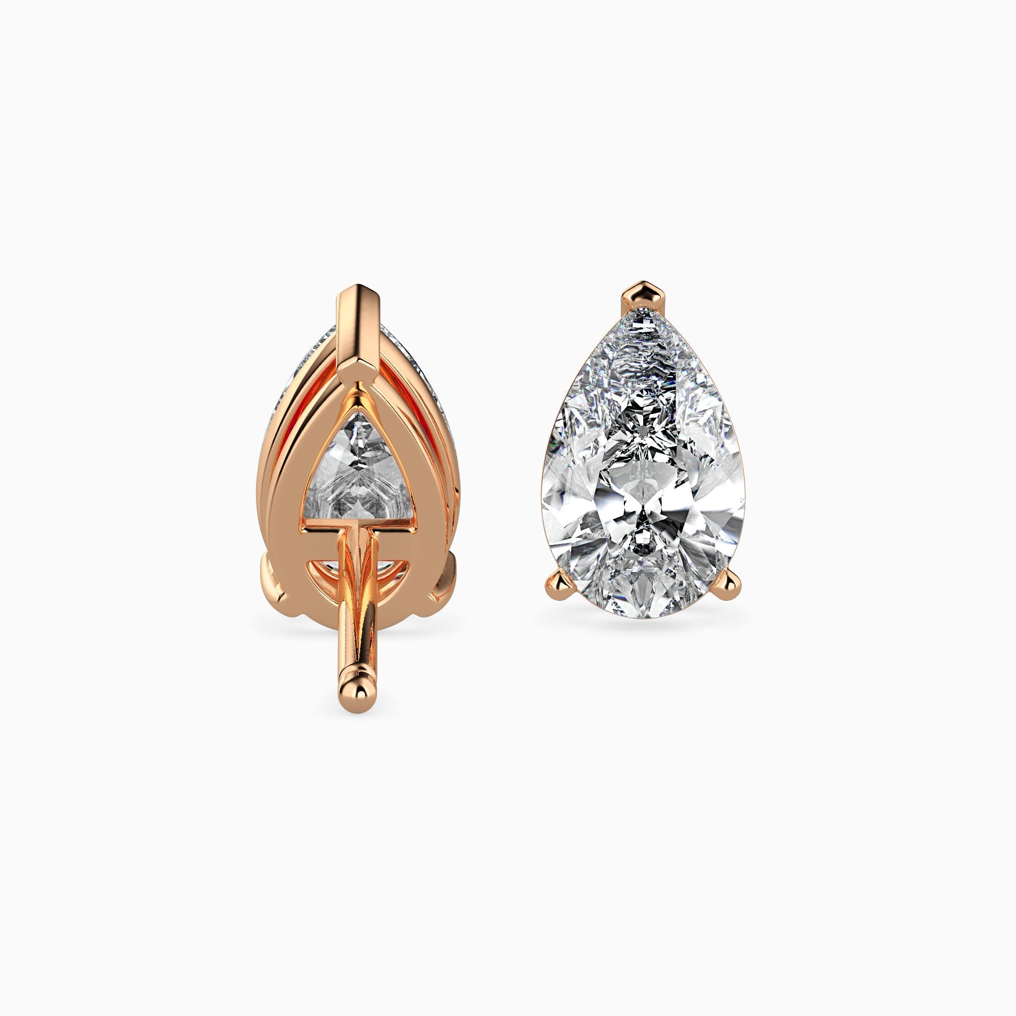 Boucles d'oreilles poires Solitaire Megan