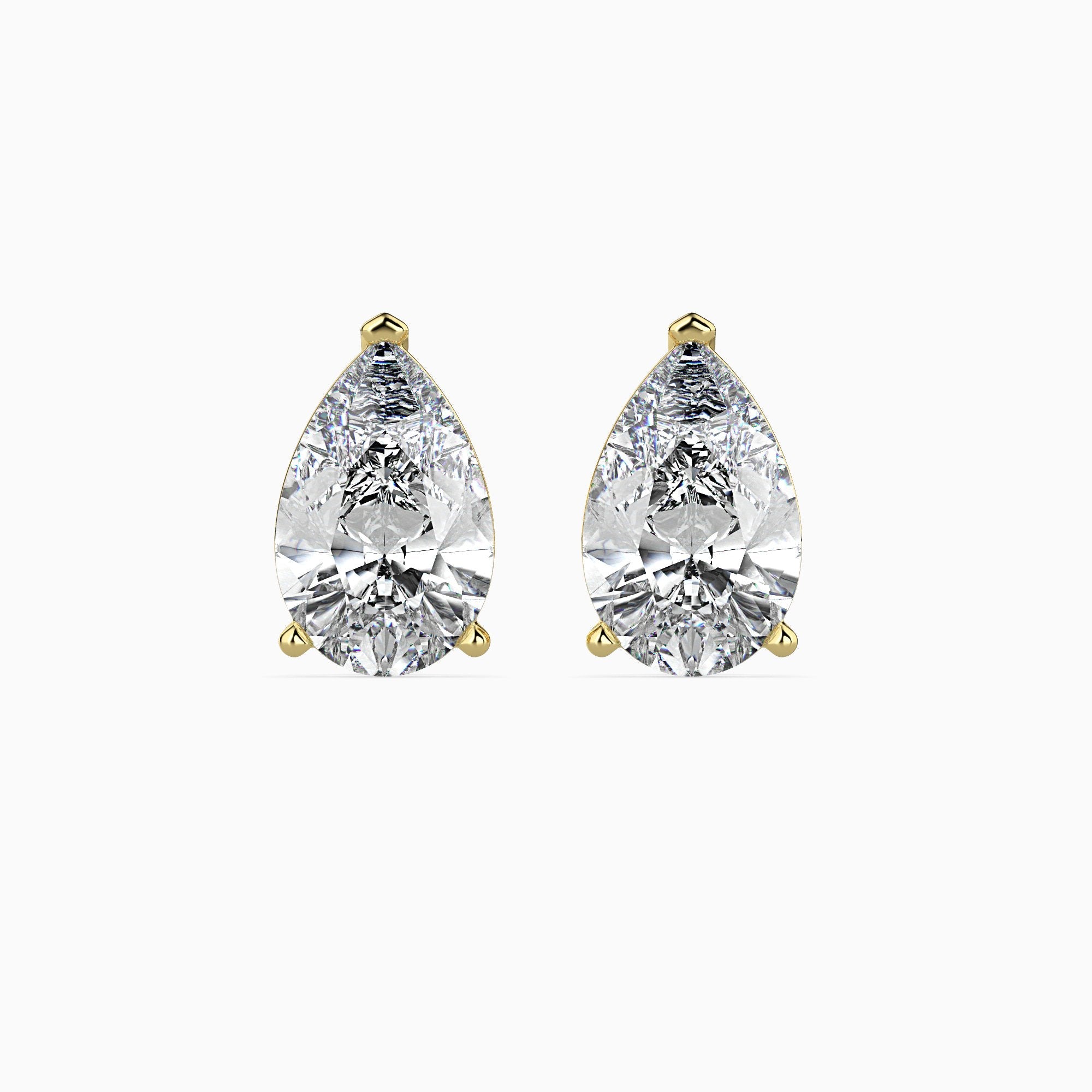 Boucles d'oreilles poires Solitaire Megan
