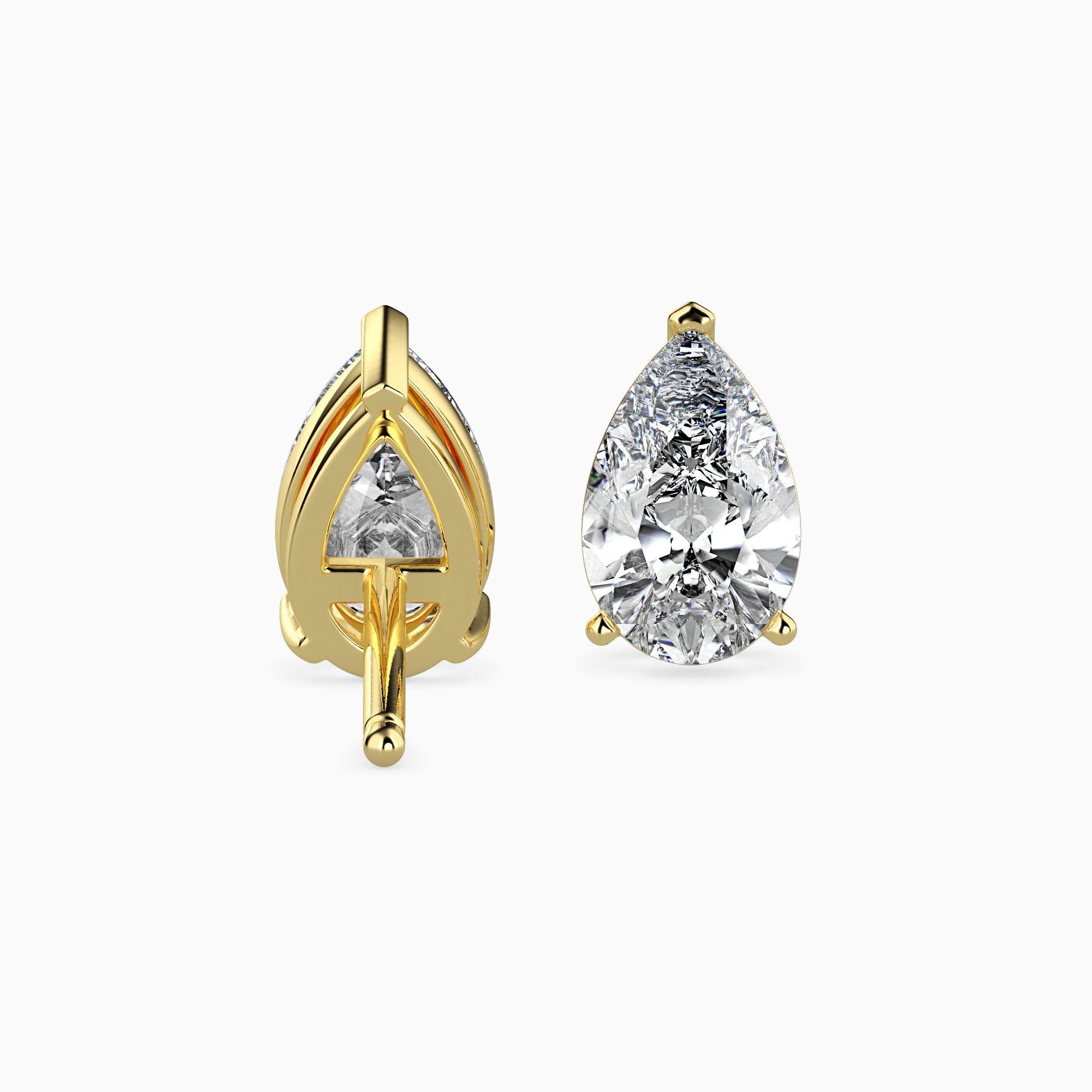 Boucles d'oreilles poires Solitaire Megan