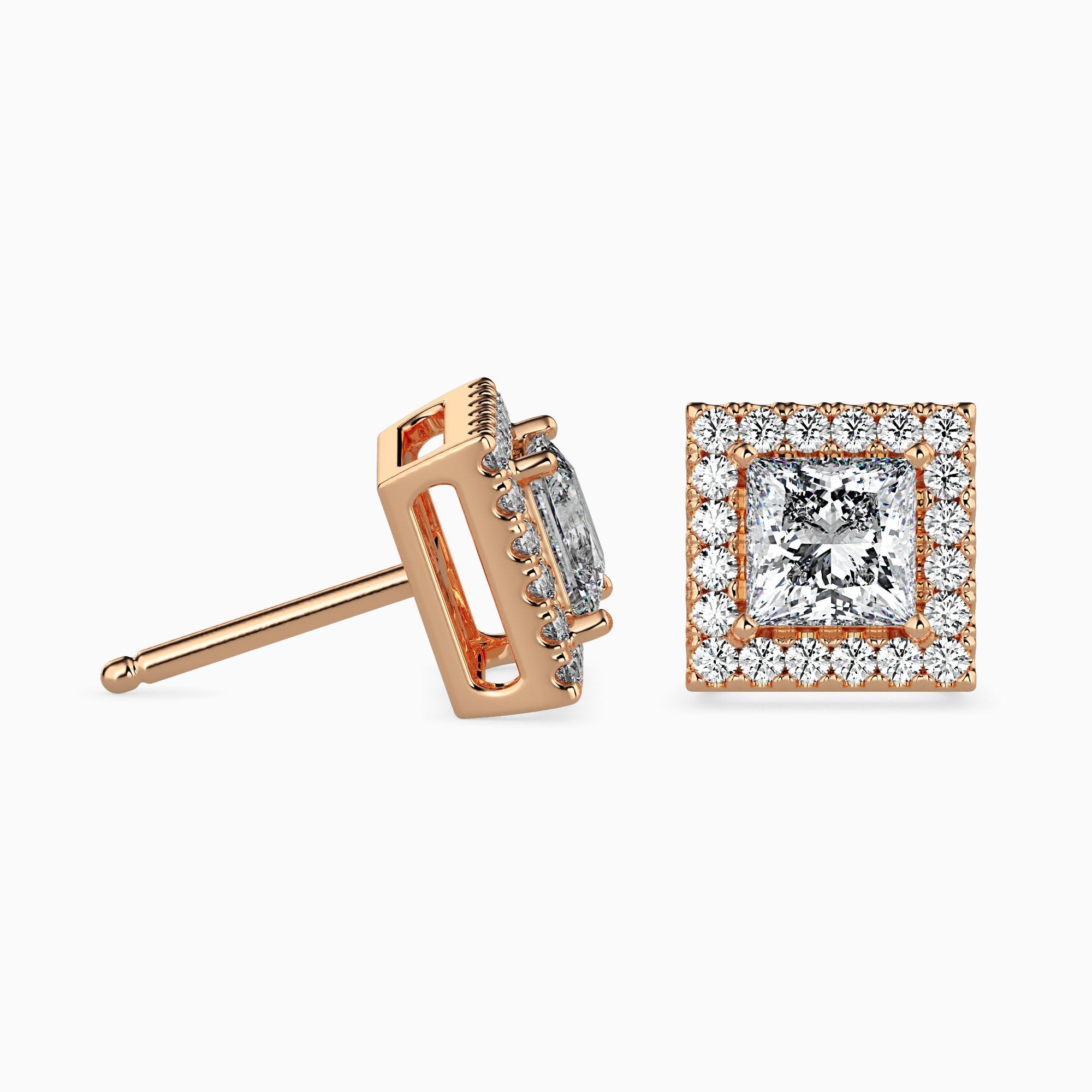 Boucles d'oreilles Princesse Salzburg Solitaire Halo