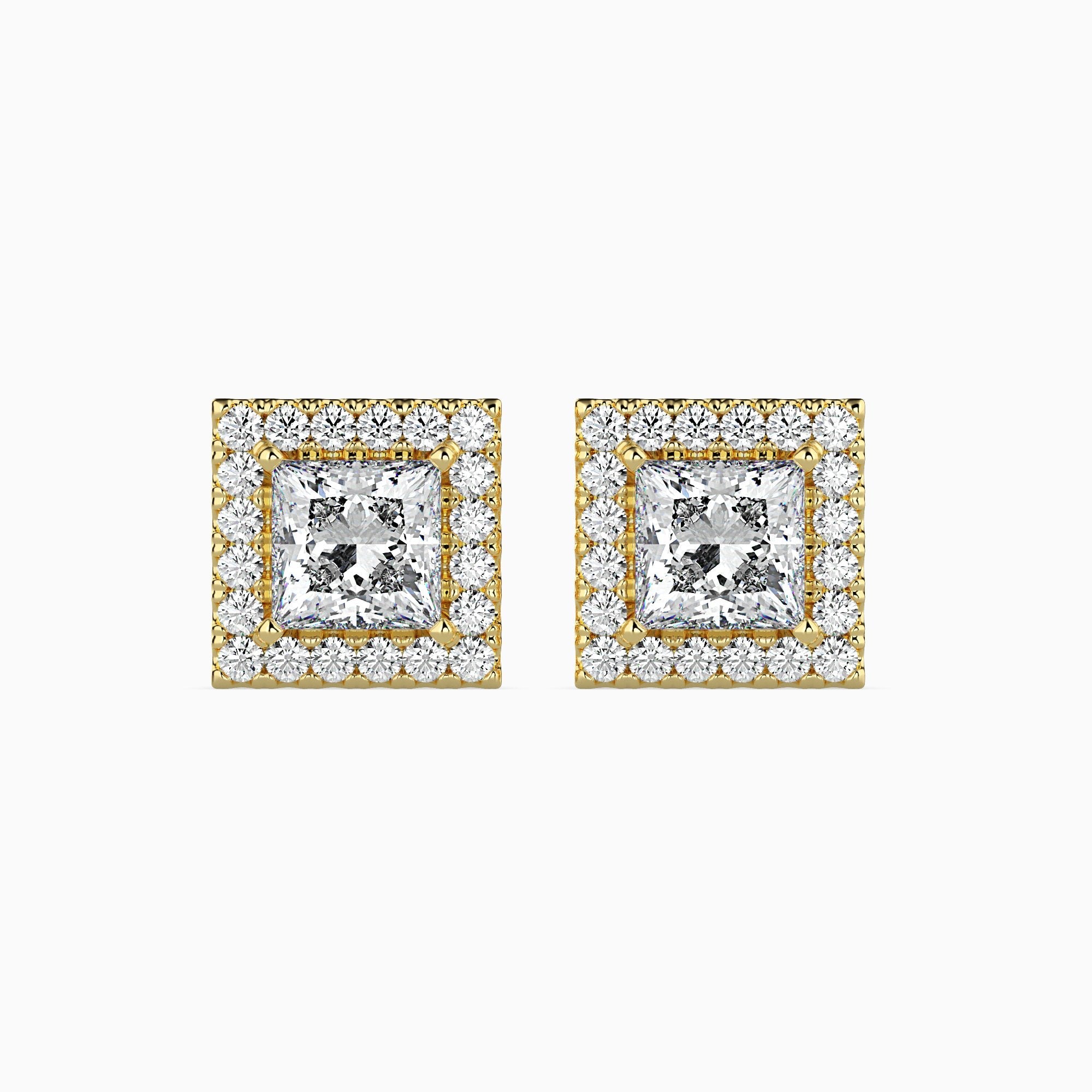 Boucles d'oreilles Princesse Salzburg Solitaire Halo