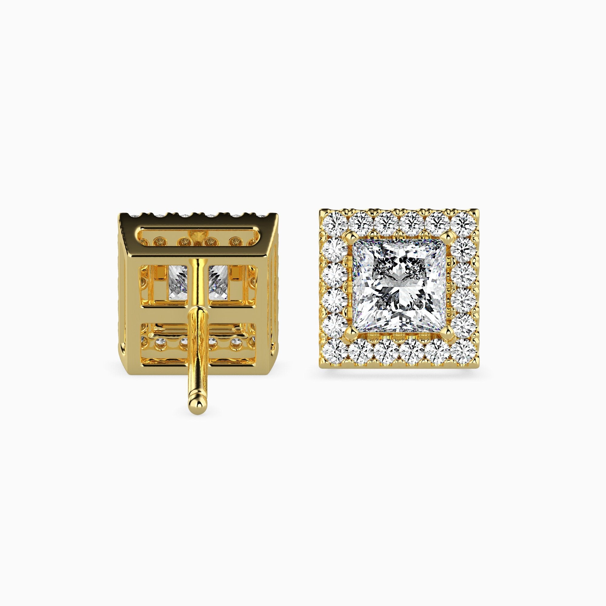 Boucles d'oreilles Princesse Salzburg Solitaire Halo