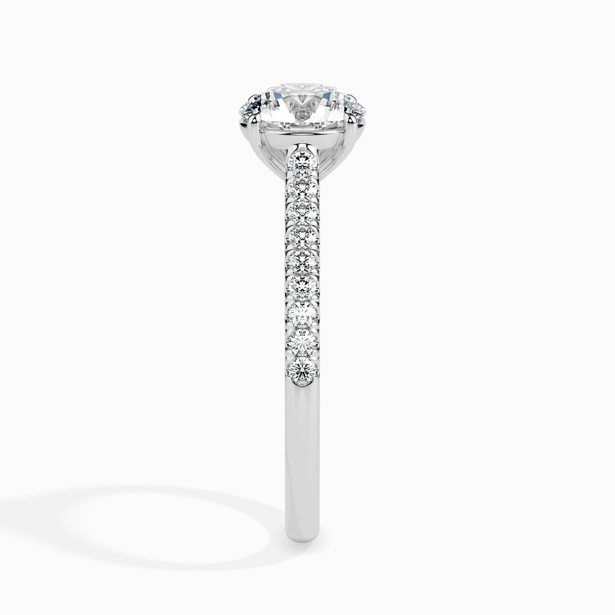 Bague Pia Solitaire Pavée Ronde