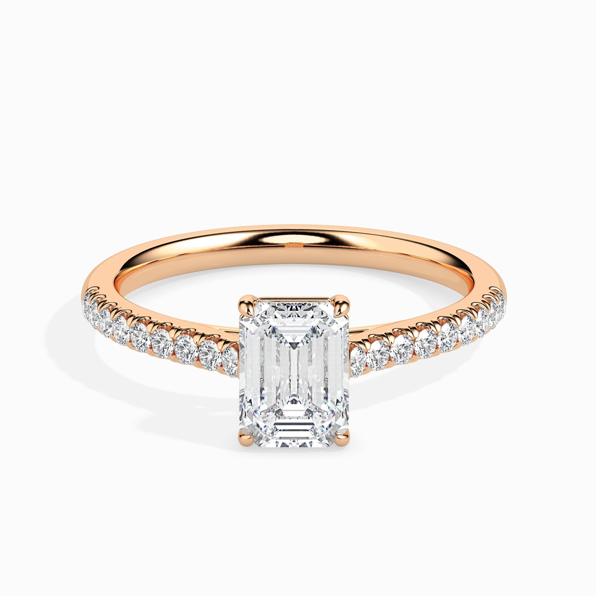 Daisy Solitaire Pave Radiant Setting