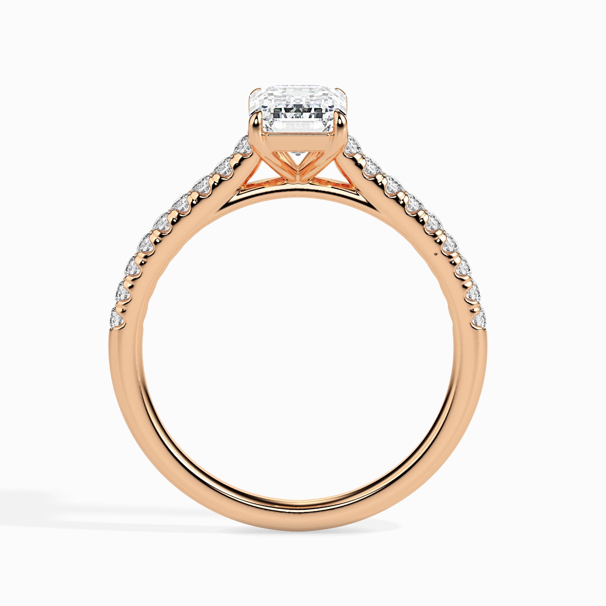 Daisy Solitaire Pave Radiant Setting