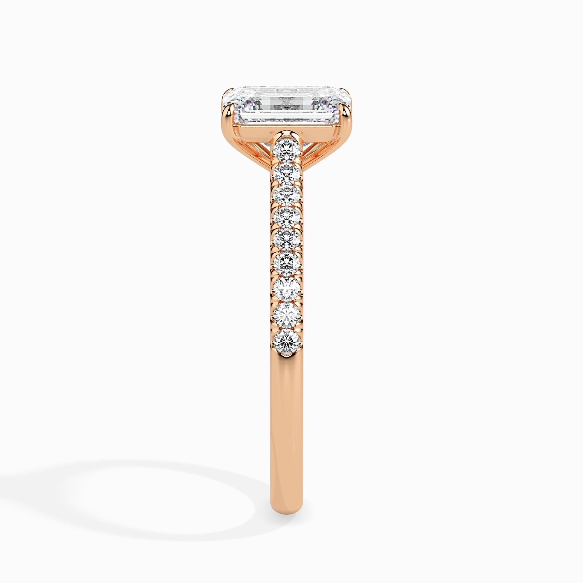 Daisy Solitaire Pave Radiant Setting