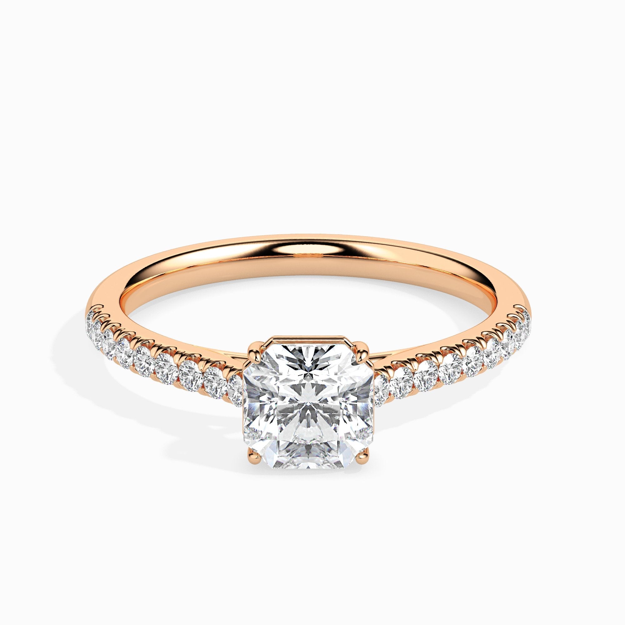 Alaia Solitaire Pave Asscher Setting