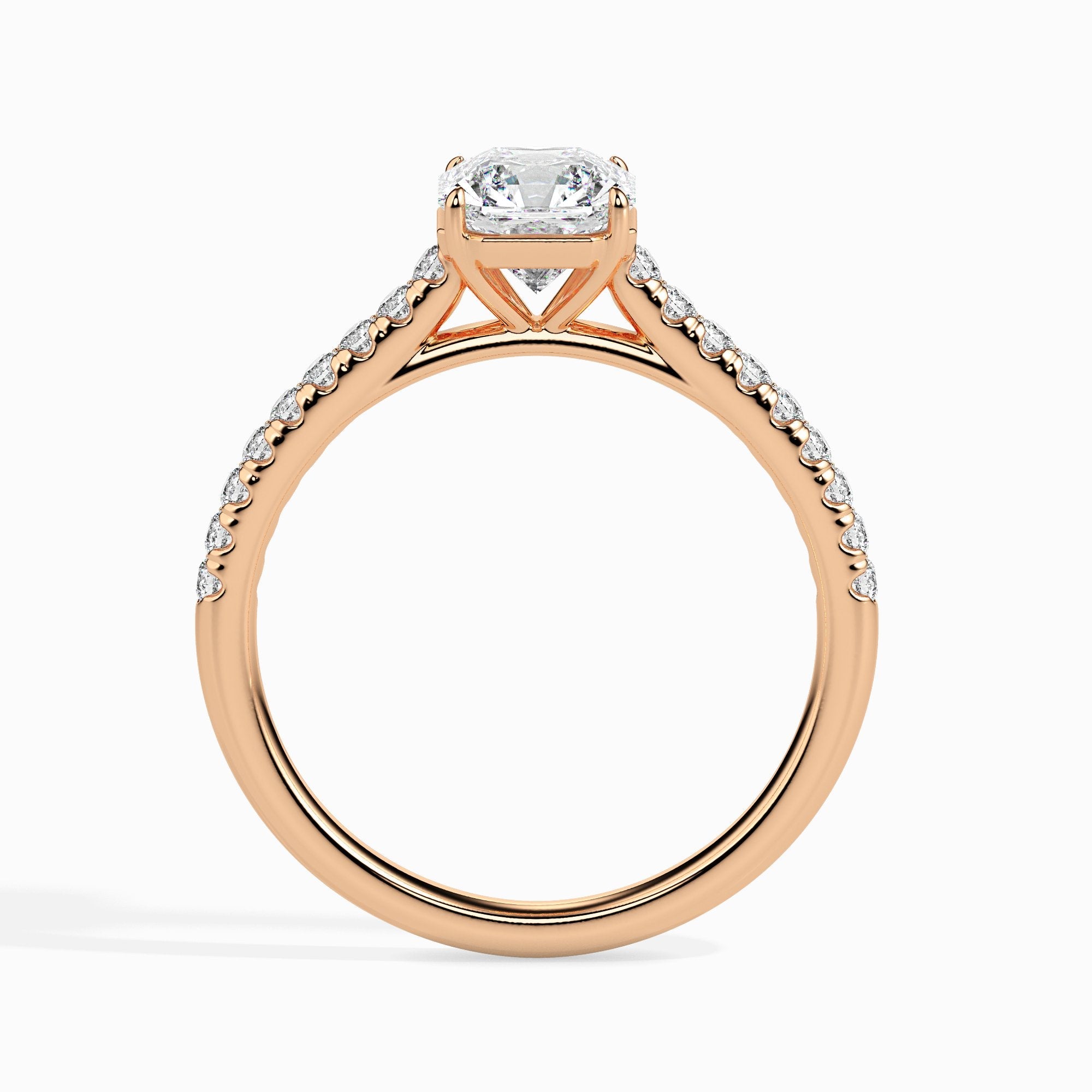Alaia Solitaire Pave Asscher Setting