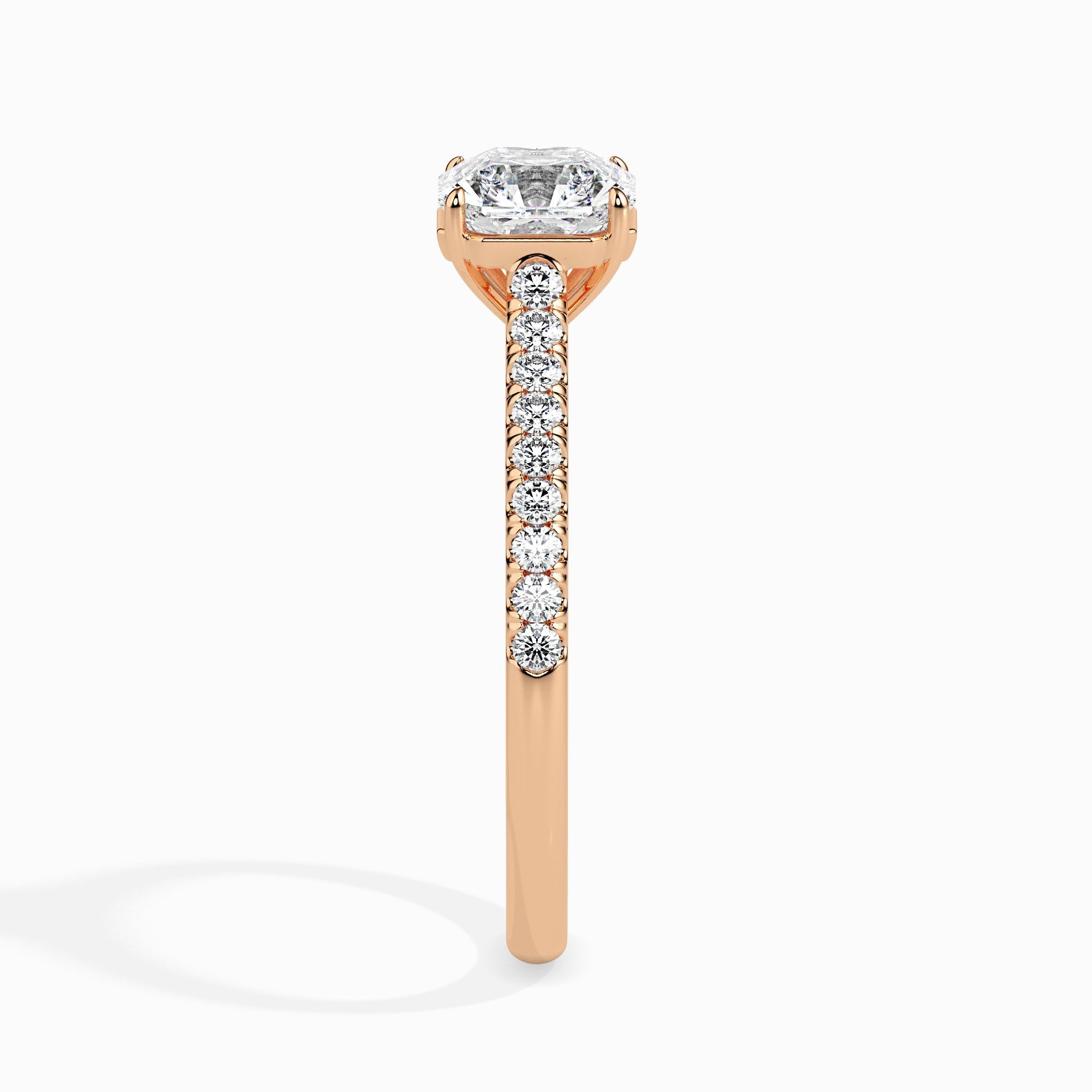 Alaia Solitaire Pave Asscher Setting