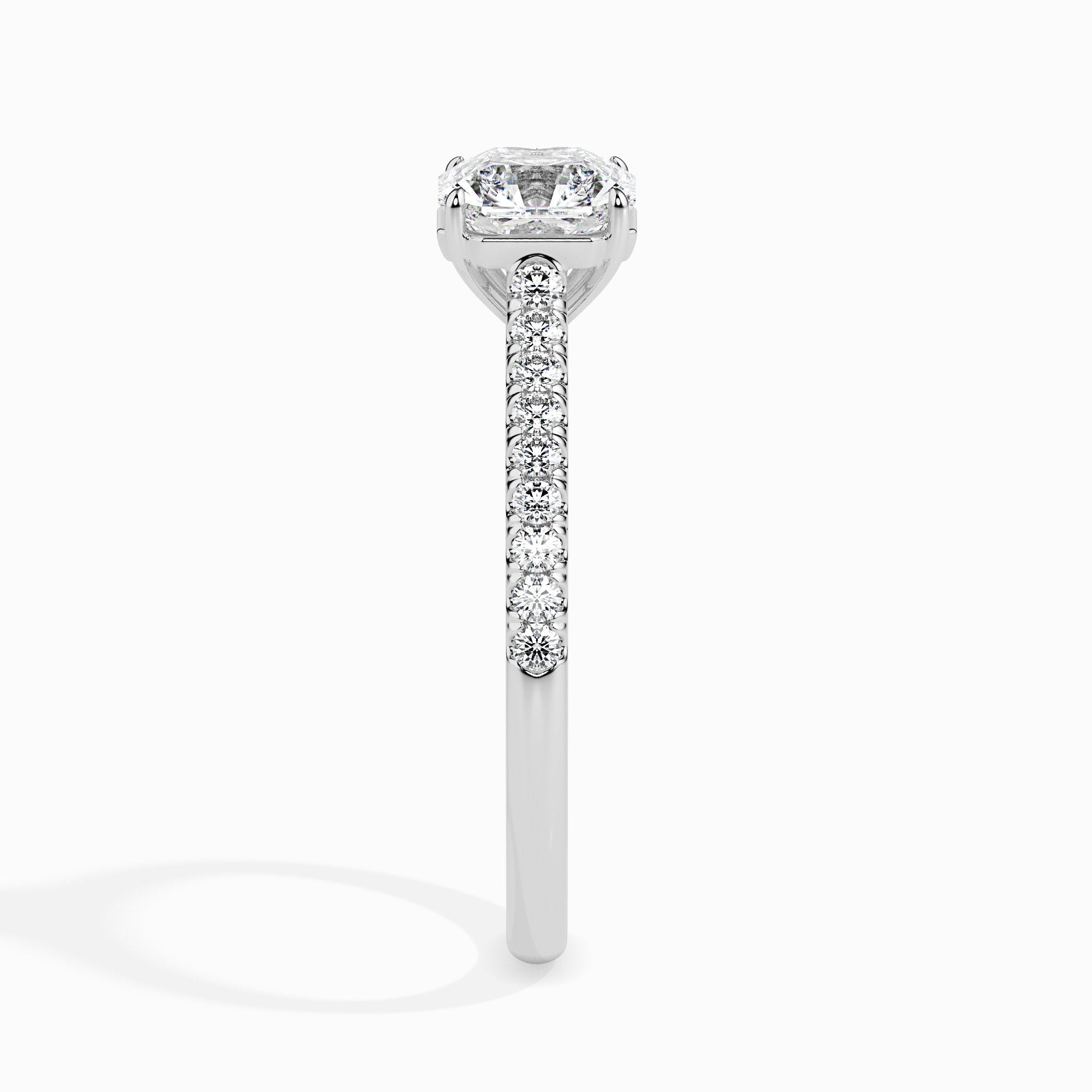 Alaia Solitaire Pave Asscher Setting
