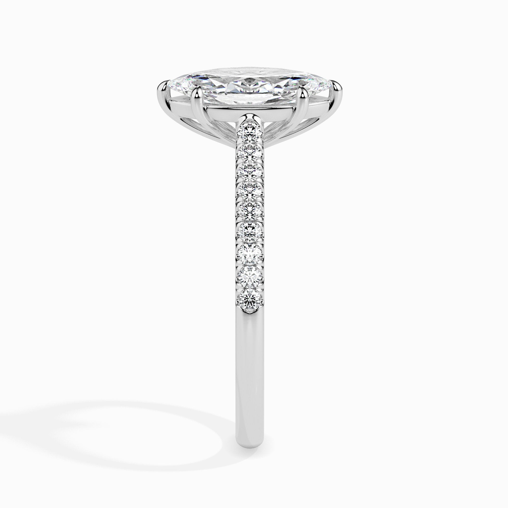 Mimi Solitaire Pave Marquise Setting