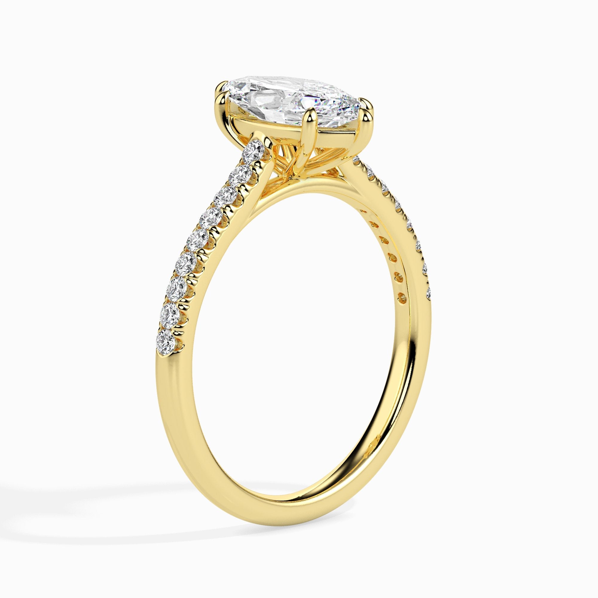 Mimi Solitaire Pave Marquise Setting