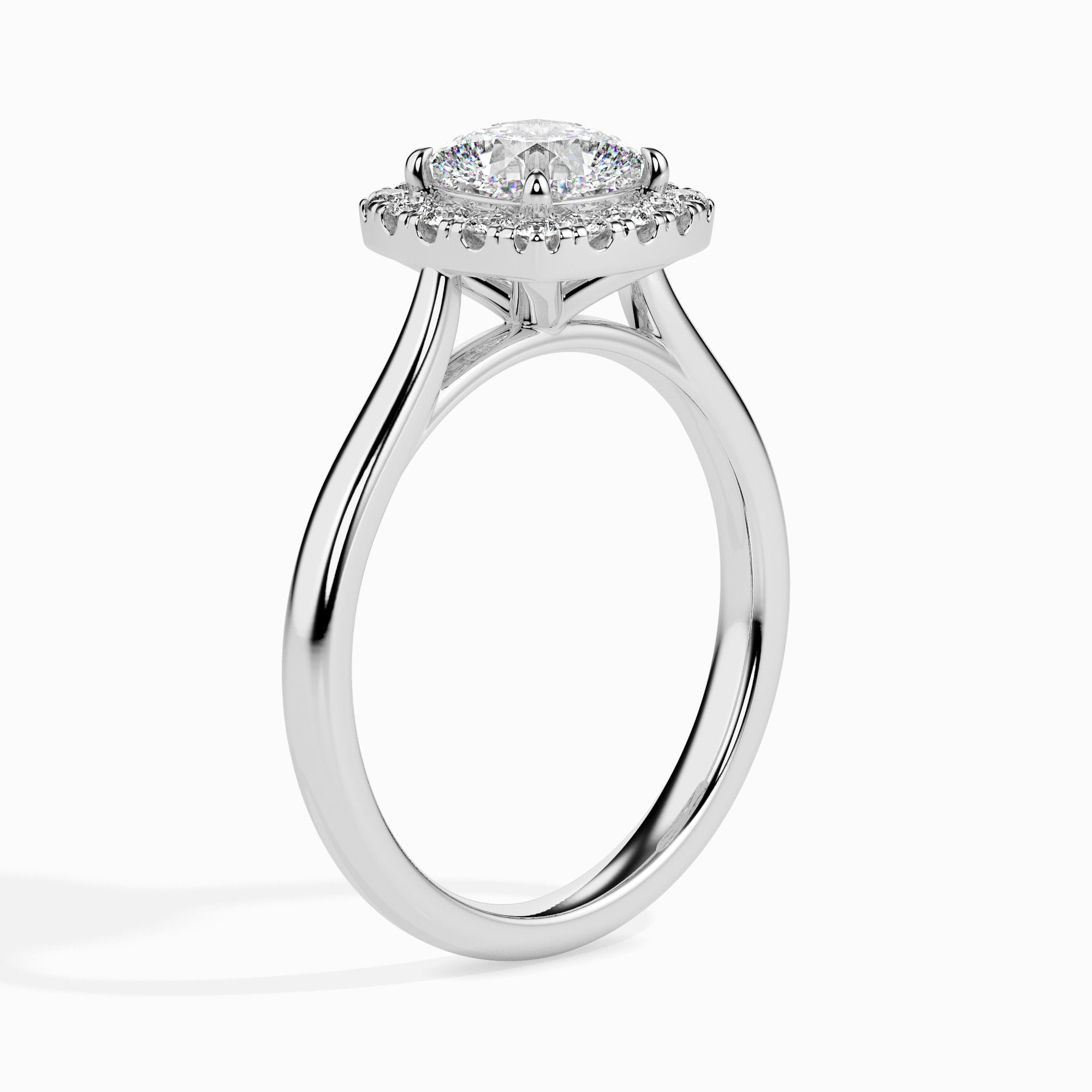 Prairie Solitaire Halo Cushion Setting