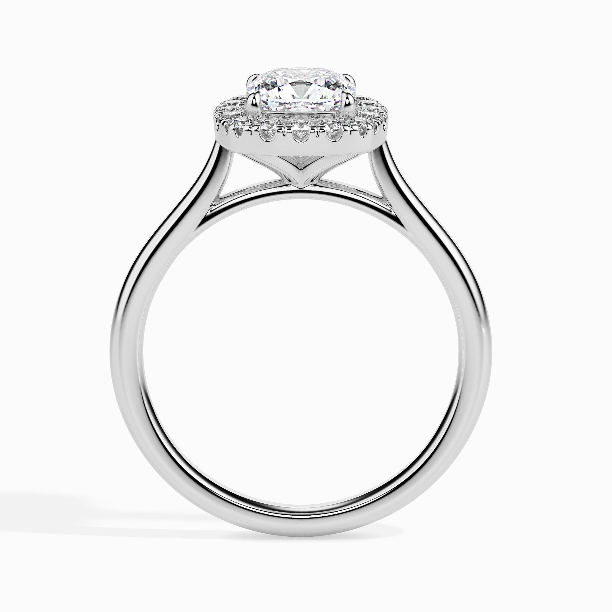 Prairie Solitaire Halo Cushion Setting