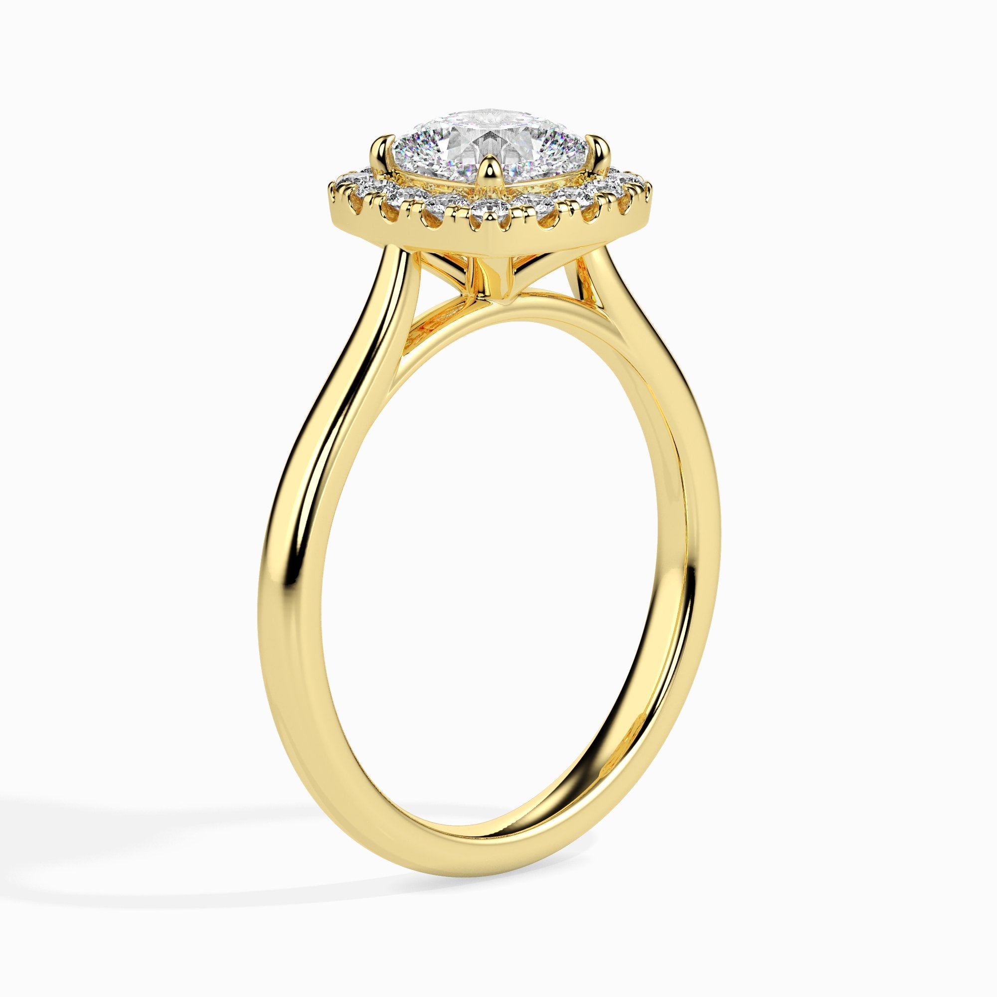 Prairie Solitaire Halo Cushion Setting