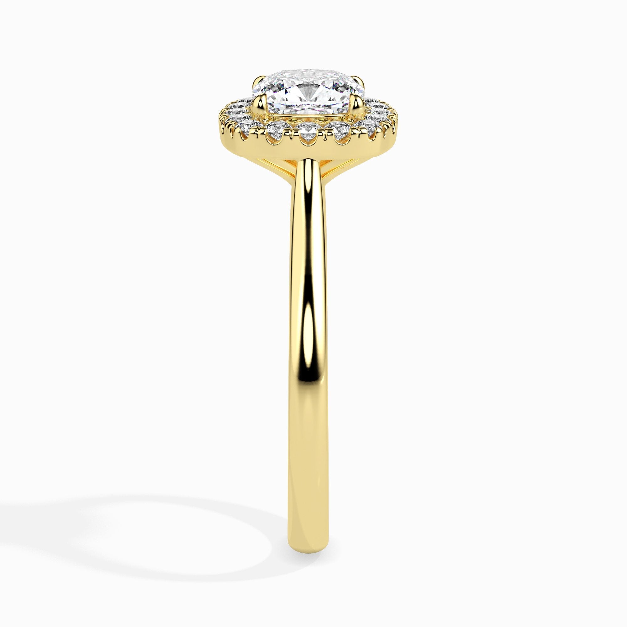 Prairie Solitaire Halo Cushion Setting