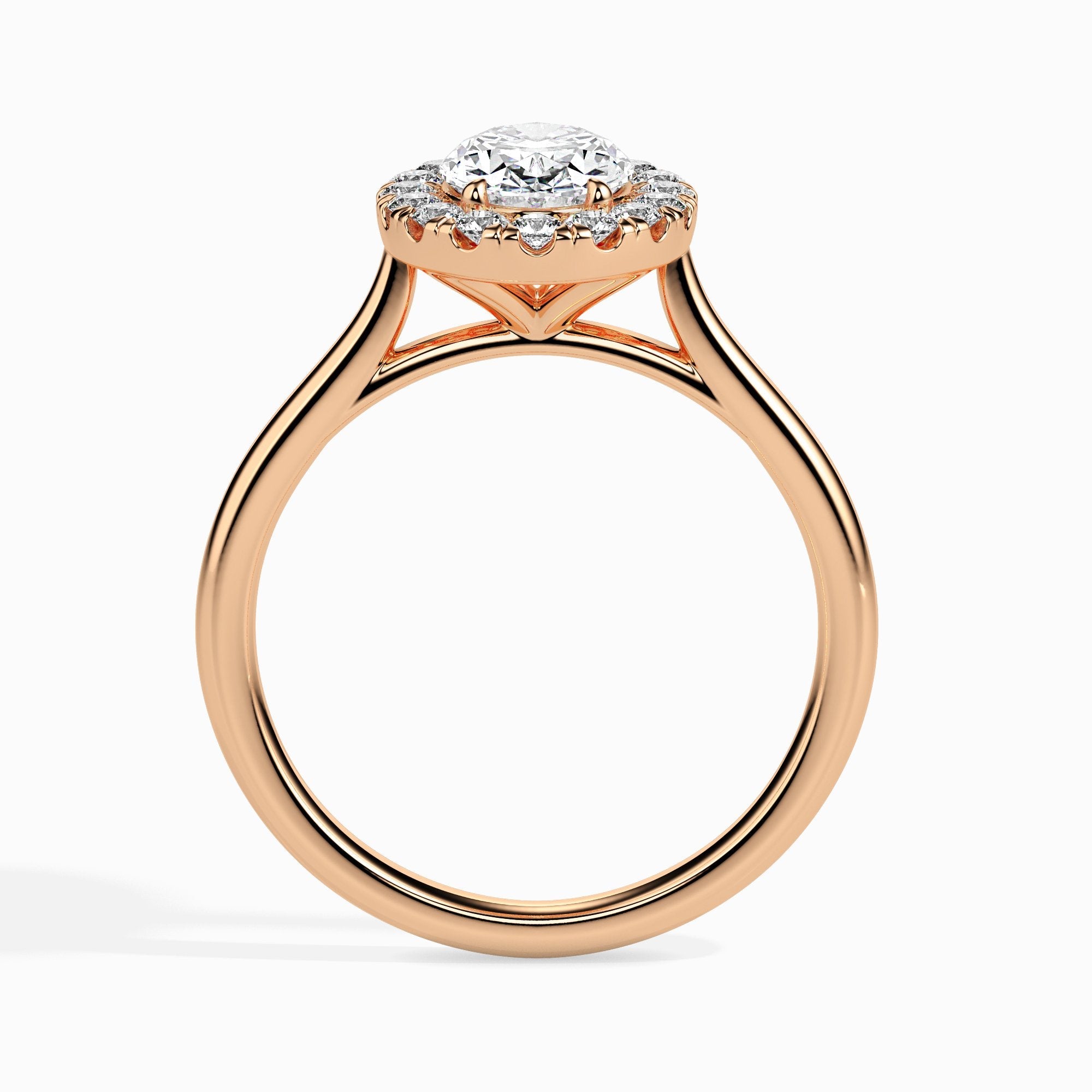 Florence Solitaire Halo Oval Setting