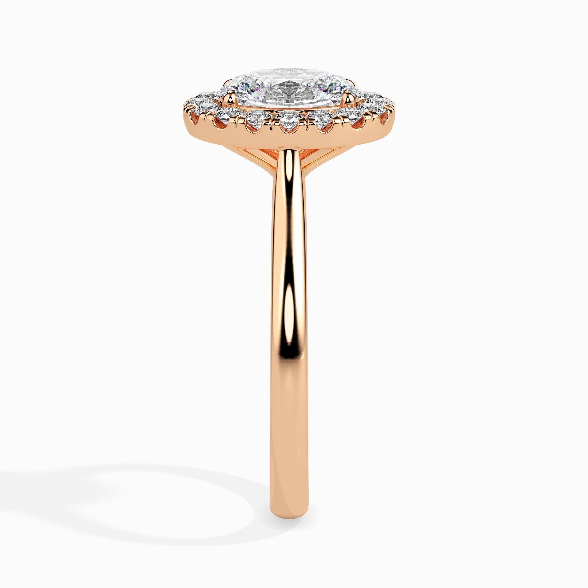 Florence Solitaire Halo Oval Setting