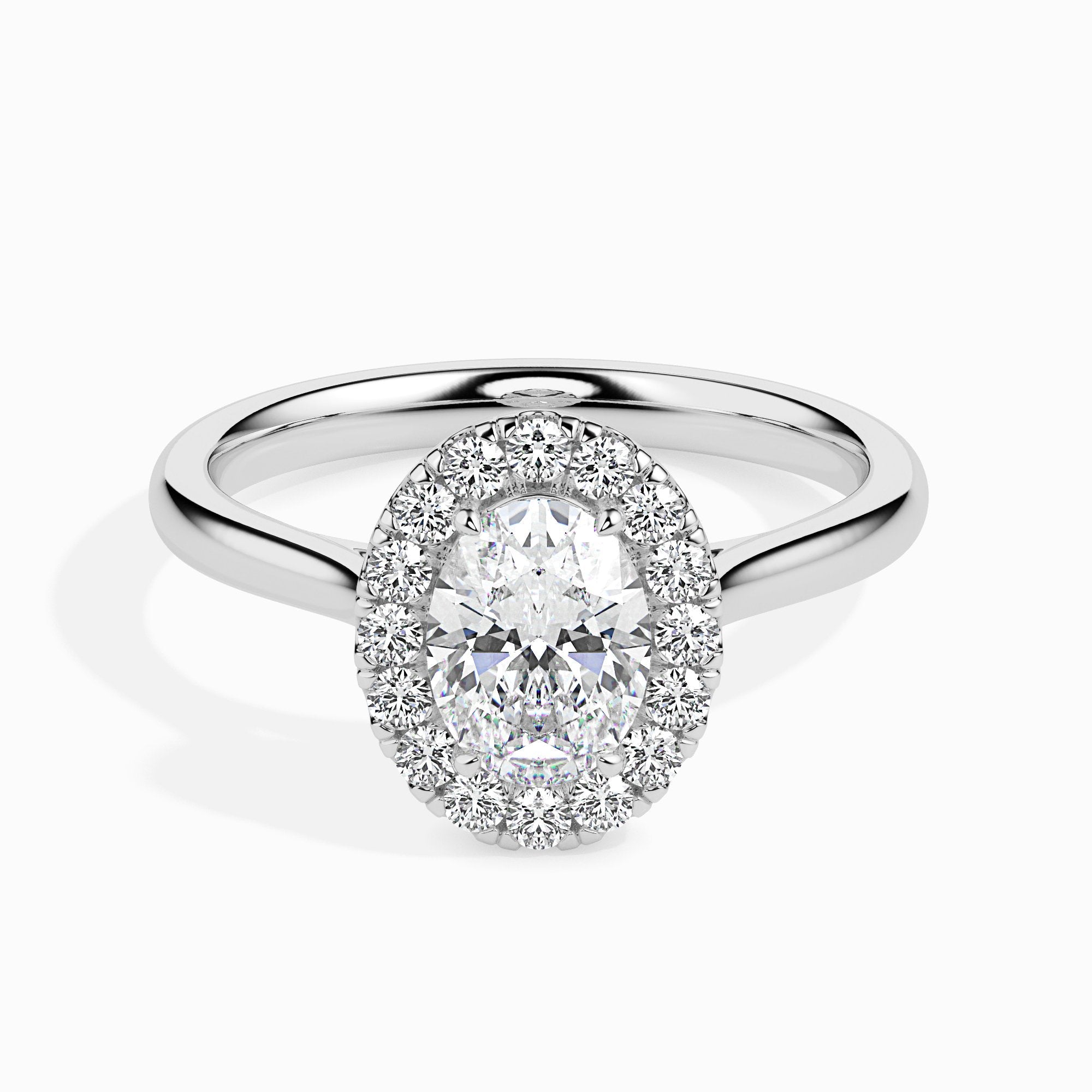 Florence Solitaire Halo Oval Setting