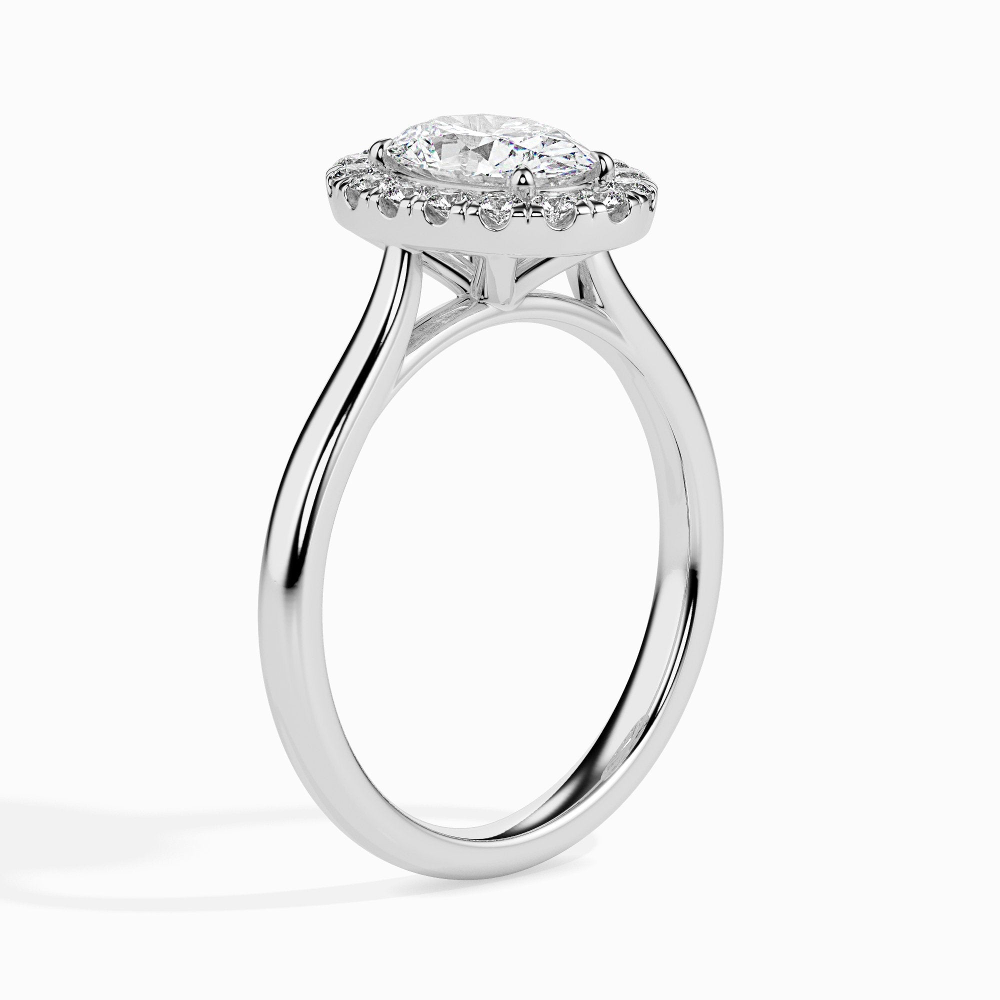 Florence Solitaire Halo Oval Setting
