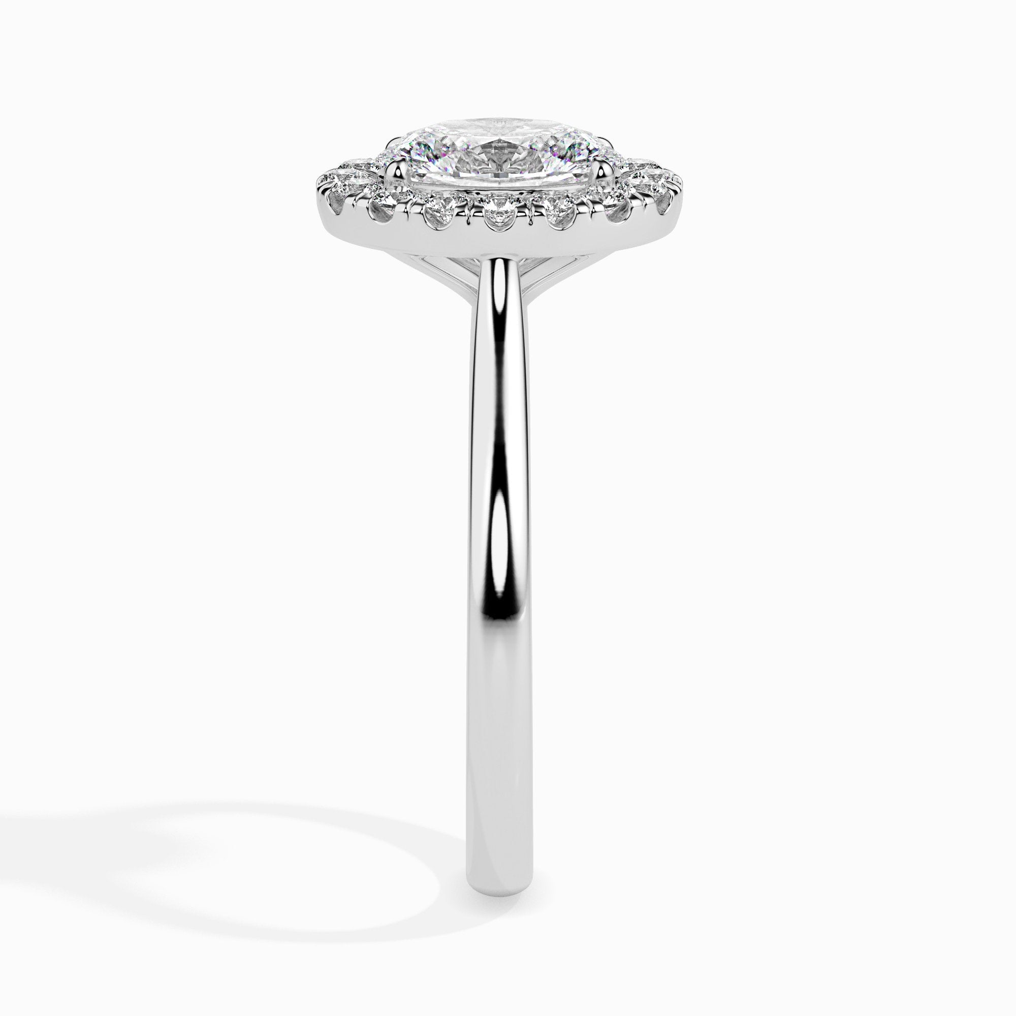 Florence Solitaire Halo Oval Setting