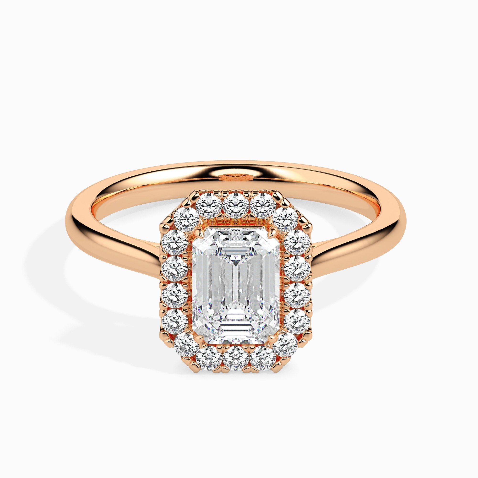 Lolita Solitaire Halo Emerald Setting