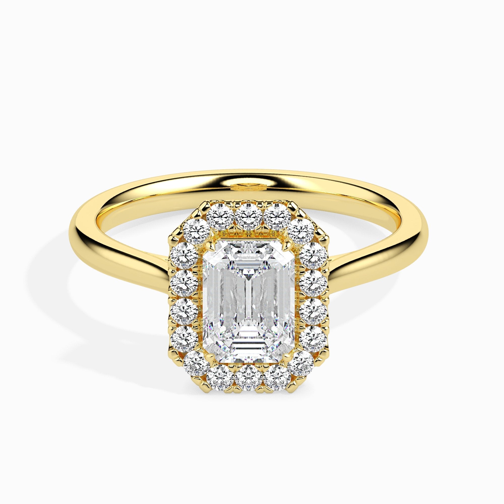 Lolita Solitaire Halo Emerald Setting