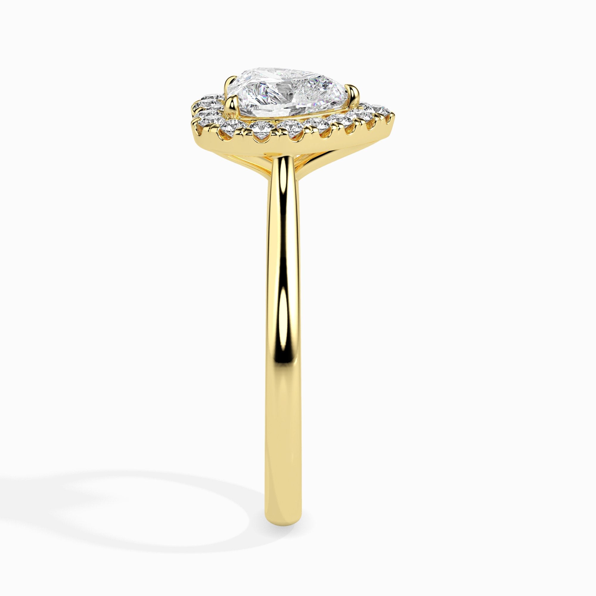 1 ctw Solitaire Halo Heart Ring