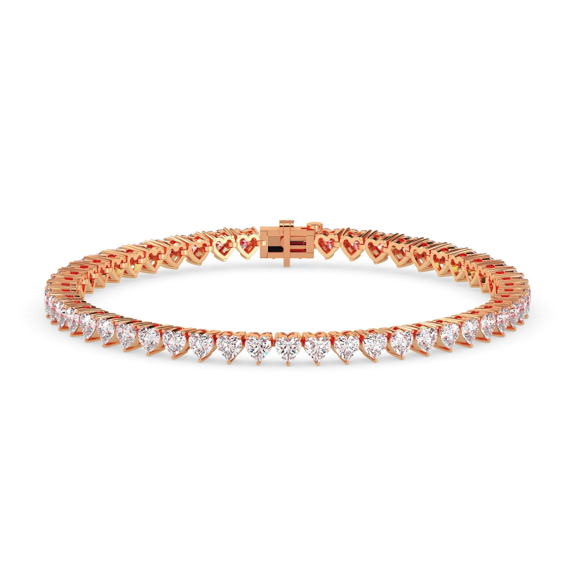 3 ctw Heart Tennis Bracelet