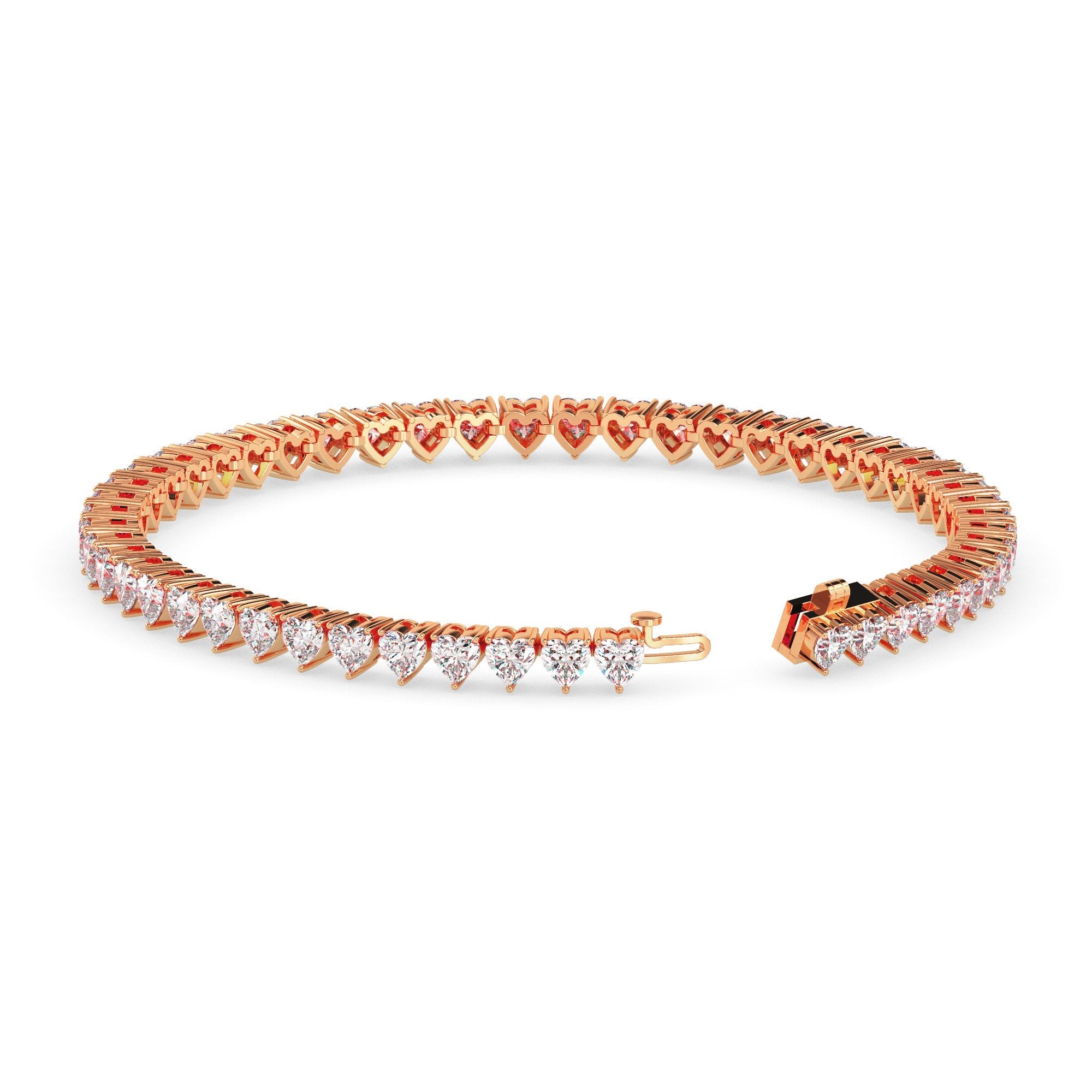 3 ctw Heart Tennis Bracelet