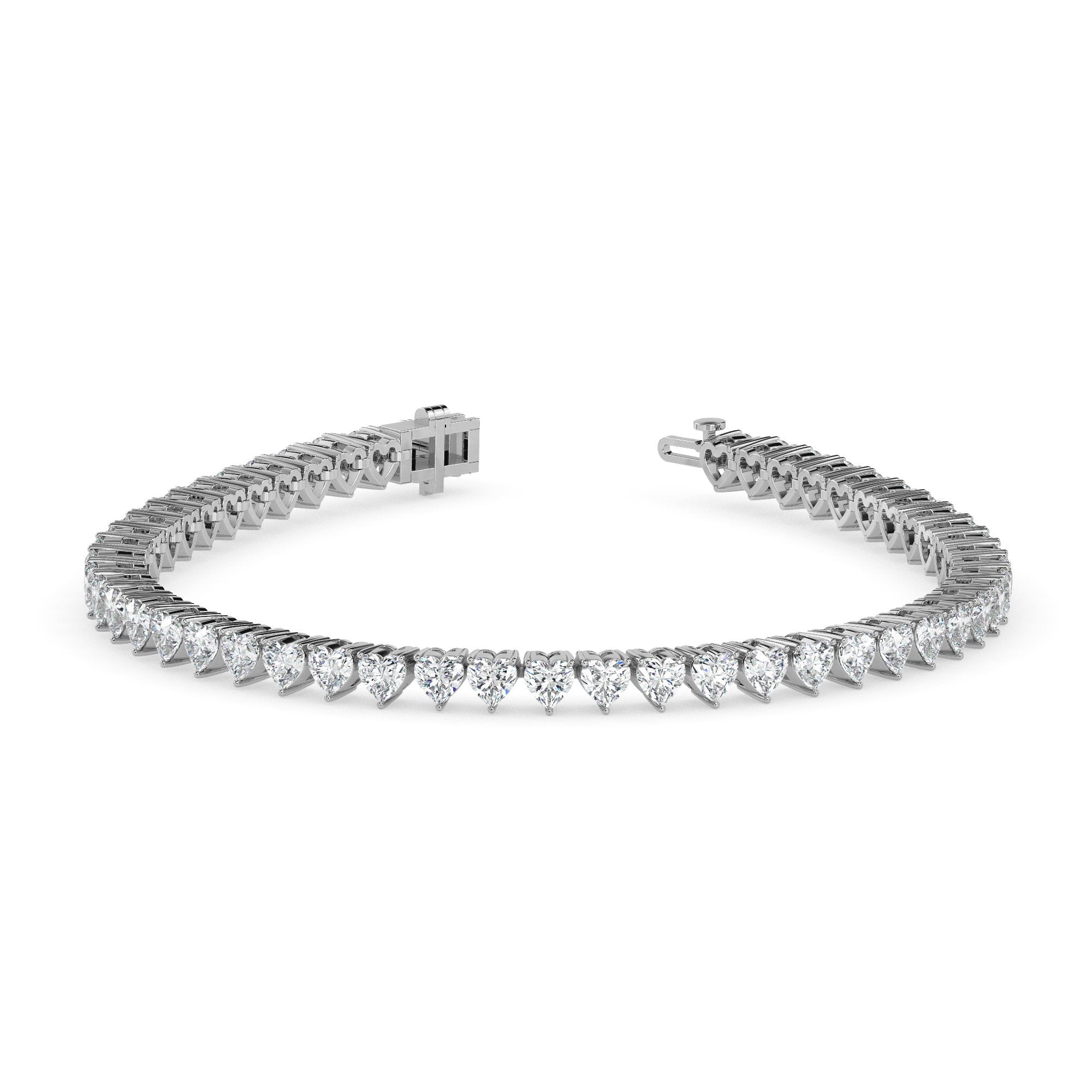 3 ctw Heart Tennis Bracelet
