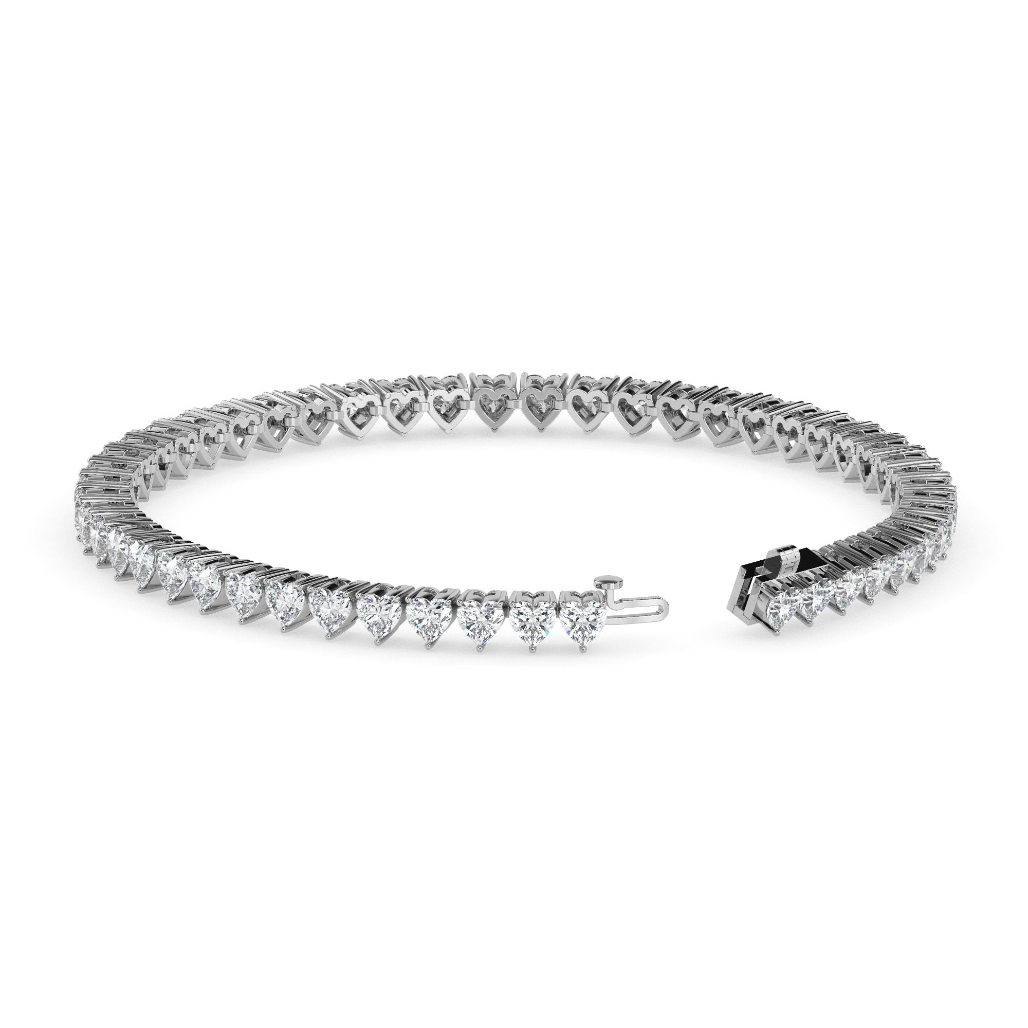 3 ctw Heart Tennis Bracelet