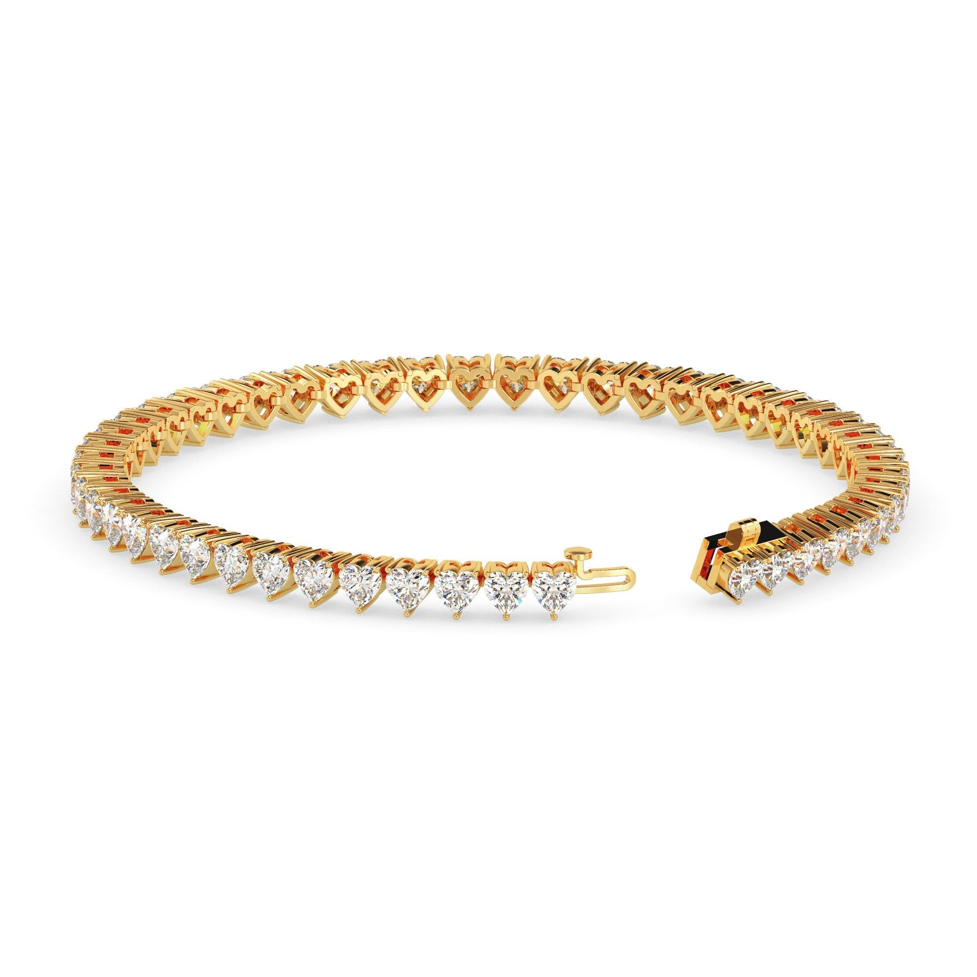 3 ctw Heart Tennis Bracelet