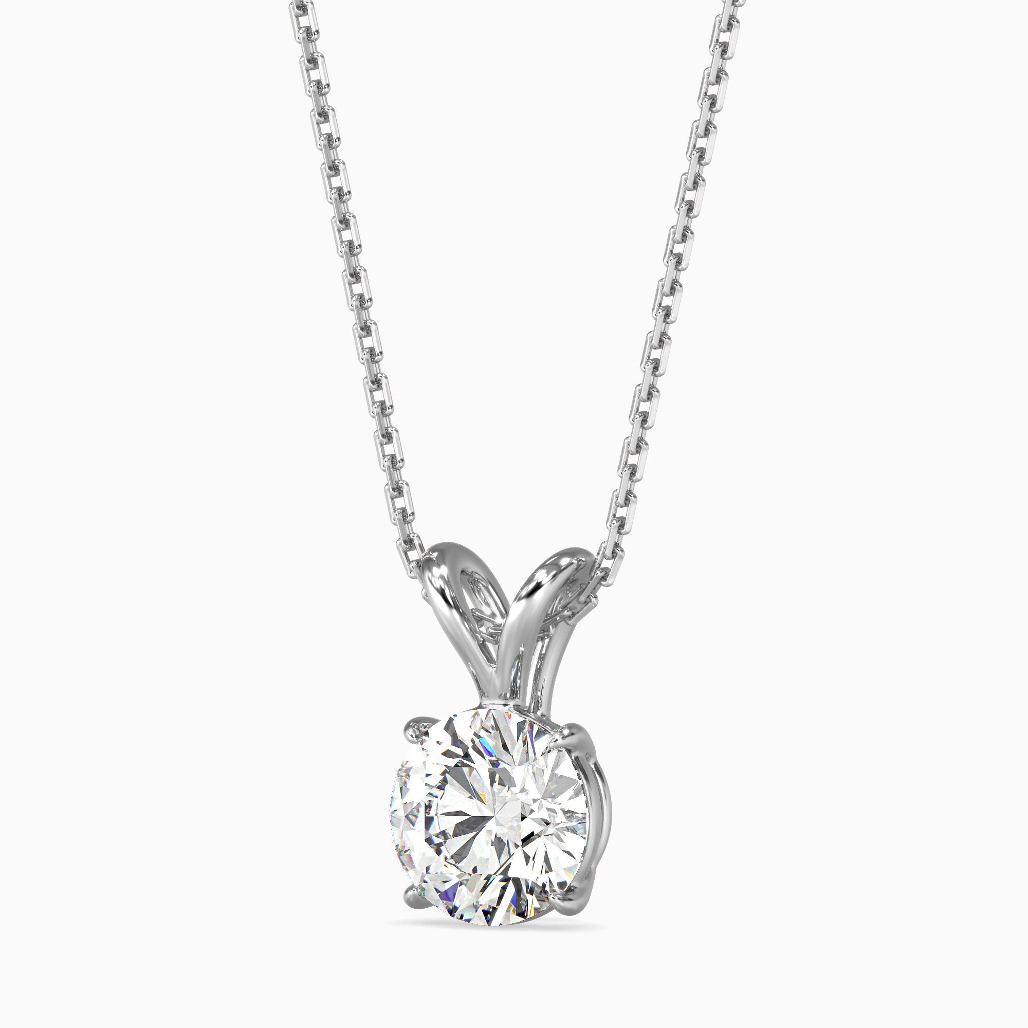 1 ctw Solitaire Round Pendant