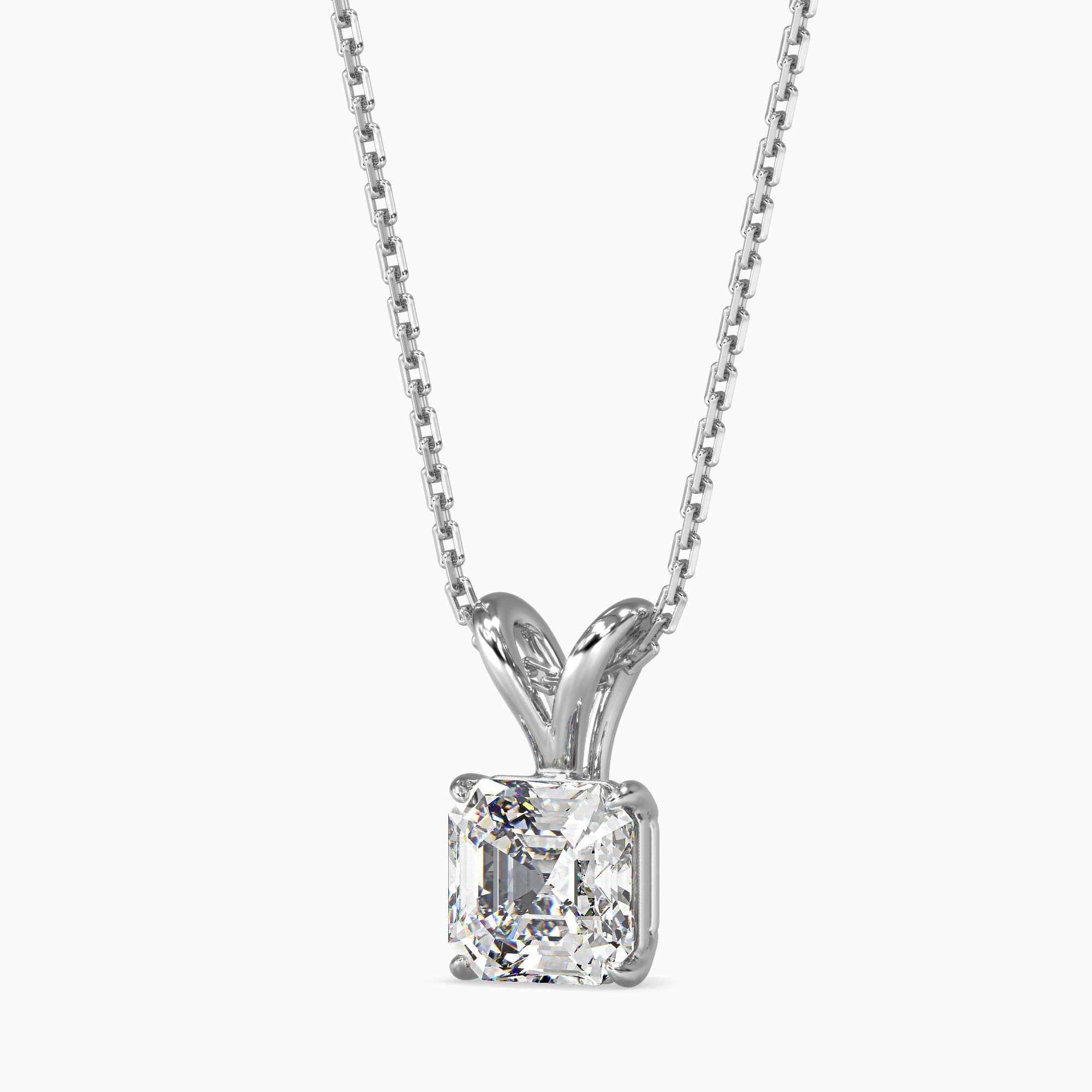 Mia Solitaire Asscher Pendant