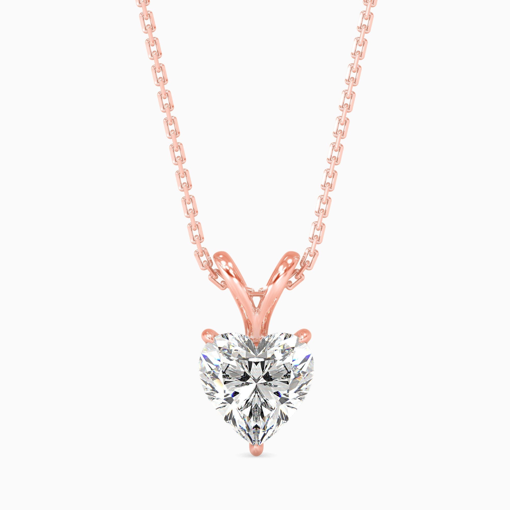 2 ctw Solitaire Heart Pendant