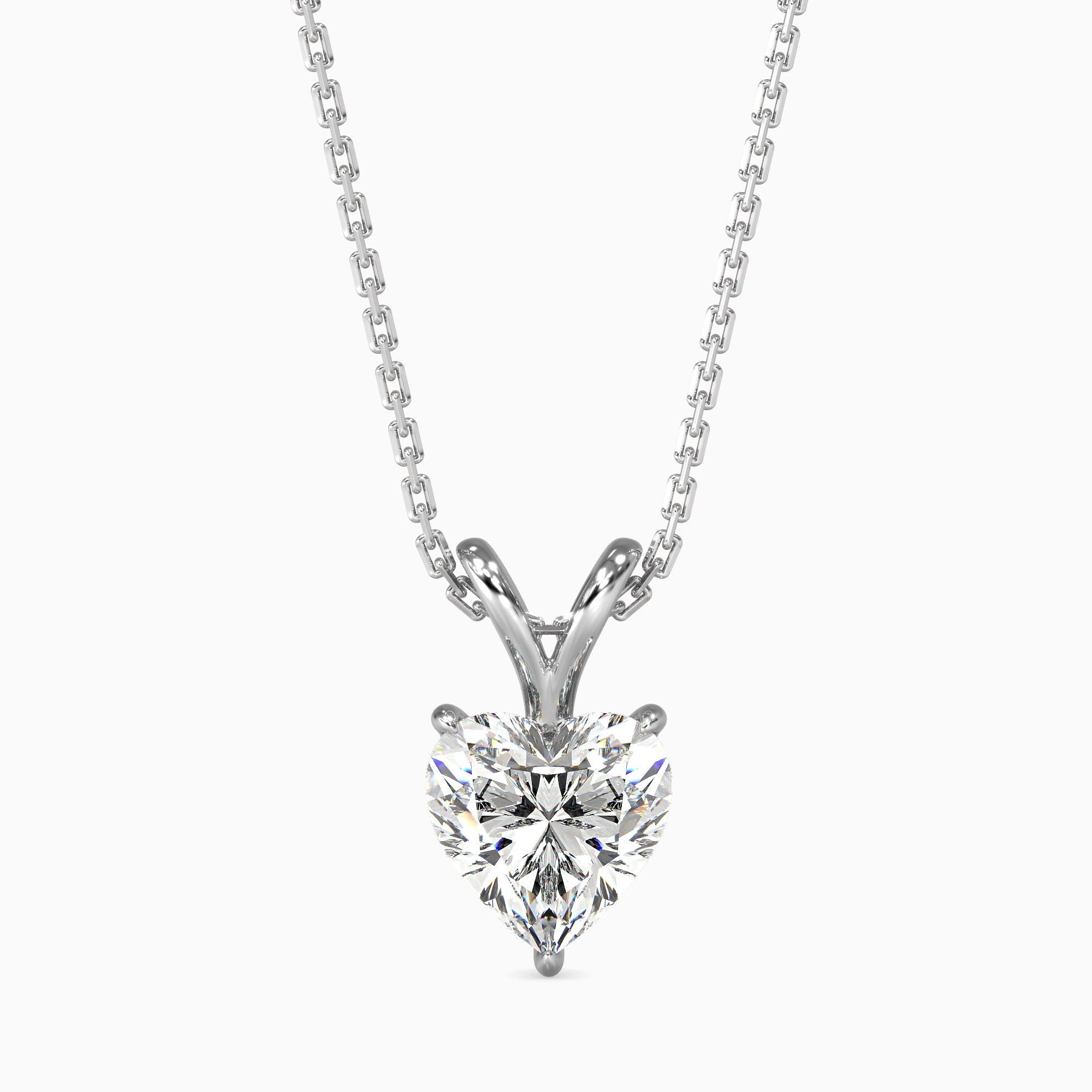 2 ctw Solitaire Heart Pendant