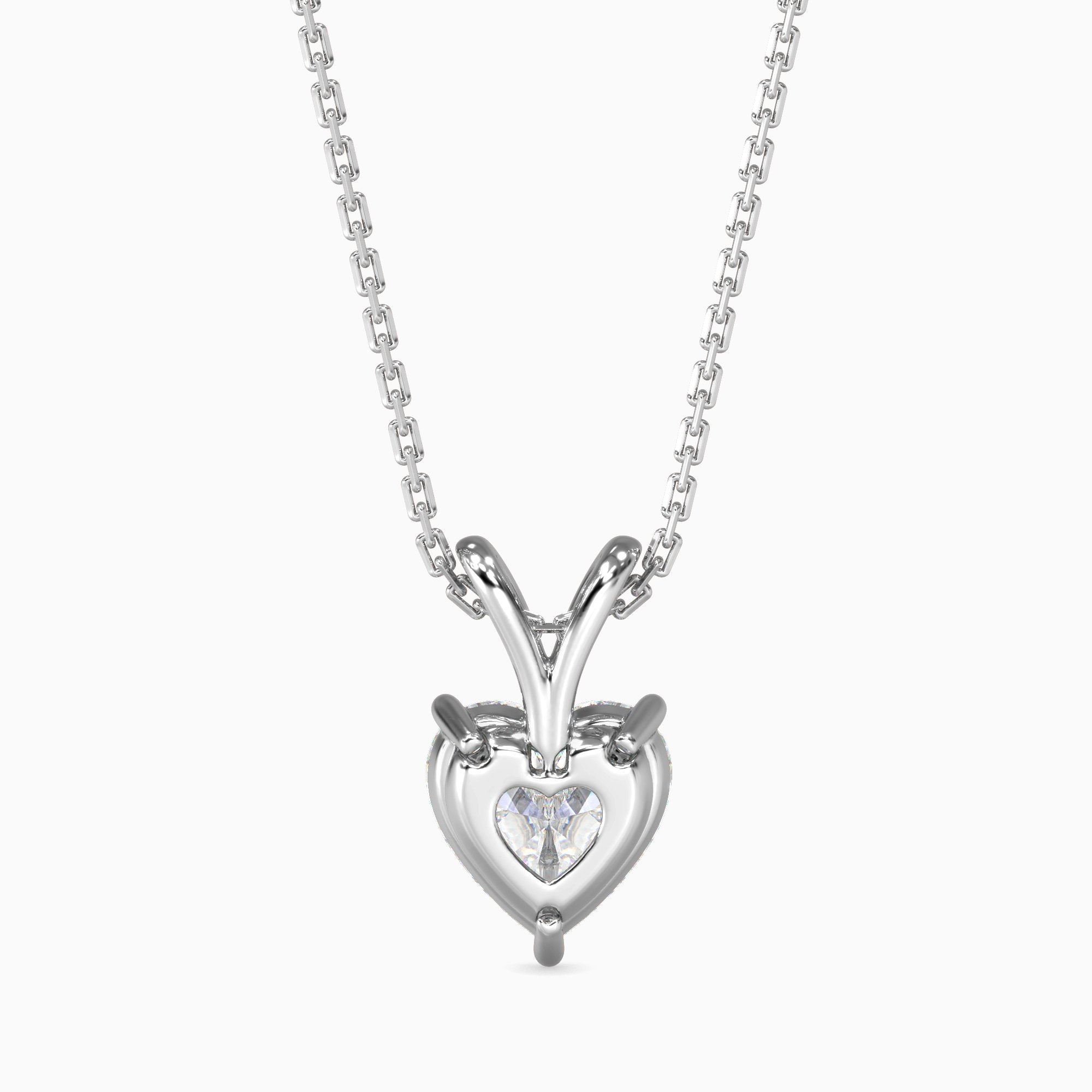 2 ctw Solitaire Heart Pendant
