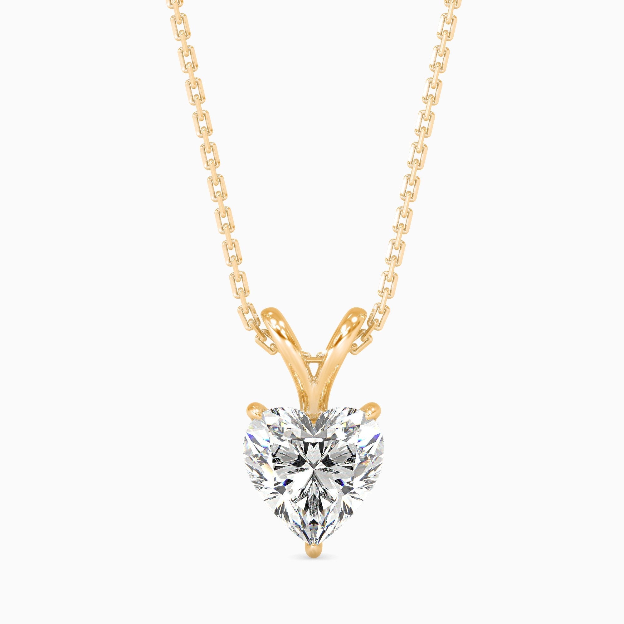 2 ctw Solitaire Heart Pendant