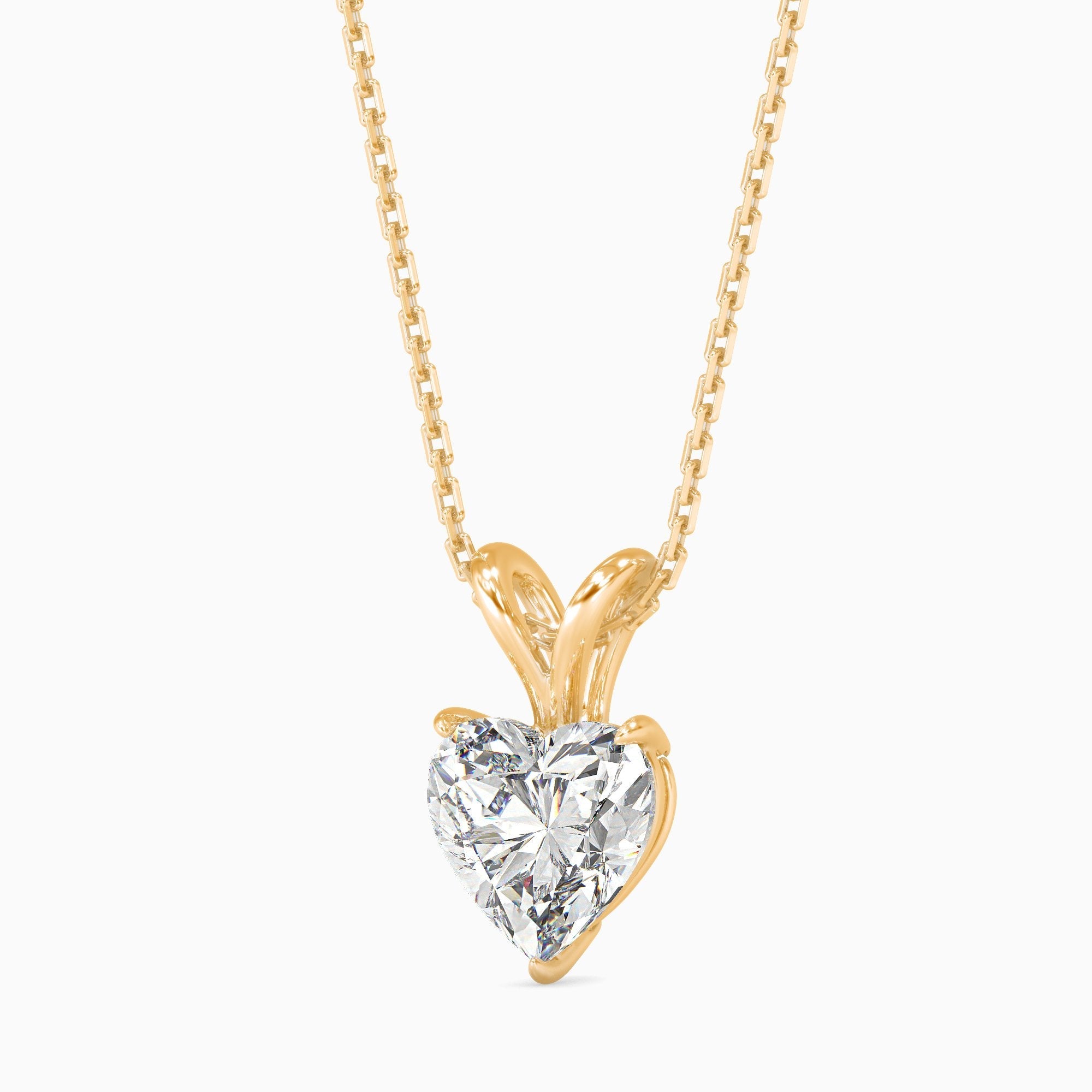 2 ctw Solitaire Heart Pendant