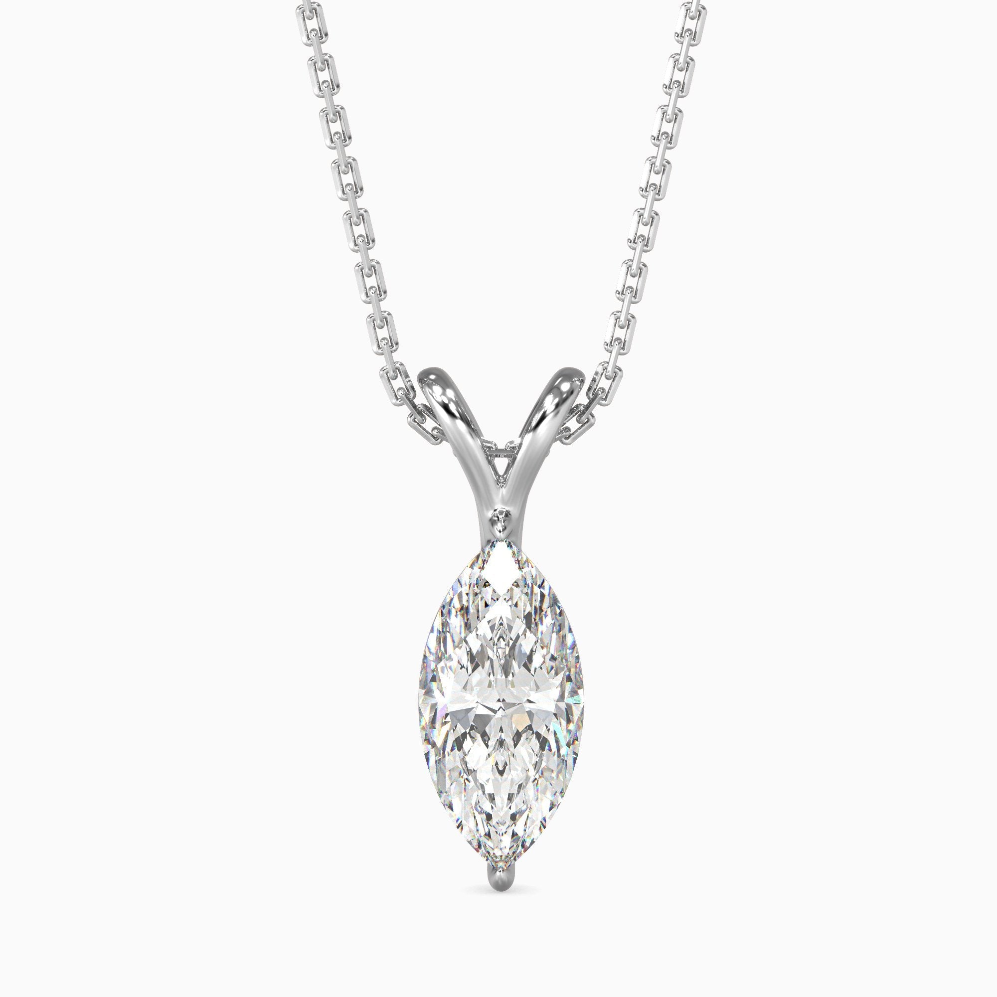 Elizabeth Solitaire Marquise Pendant
