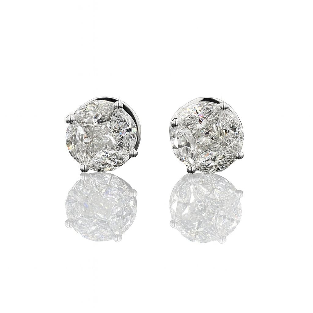 Federica Solitaire Round Earrings